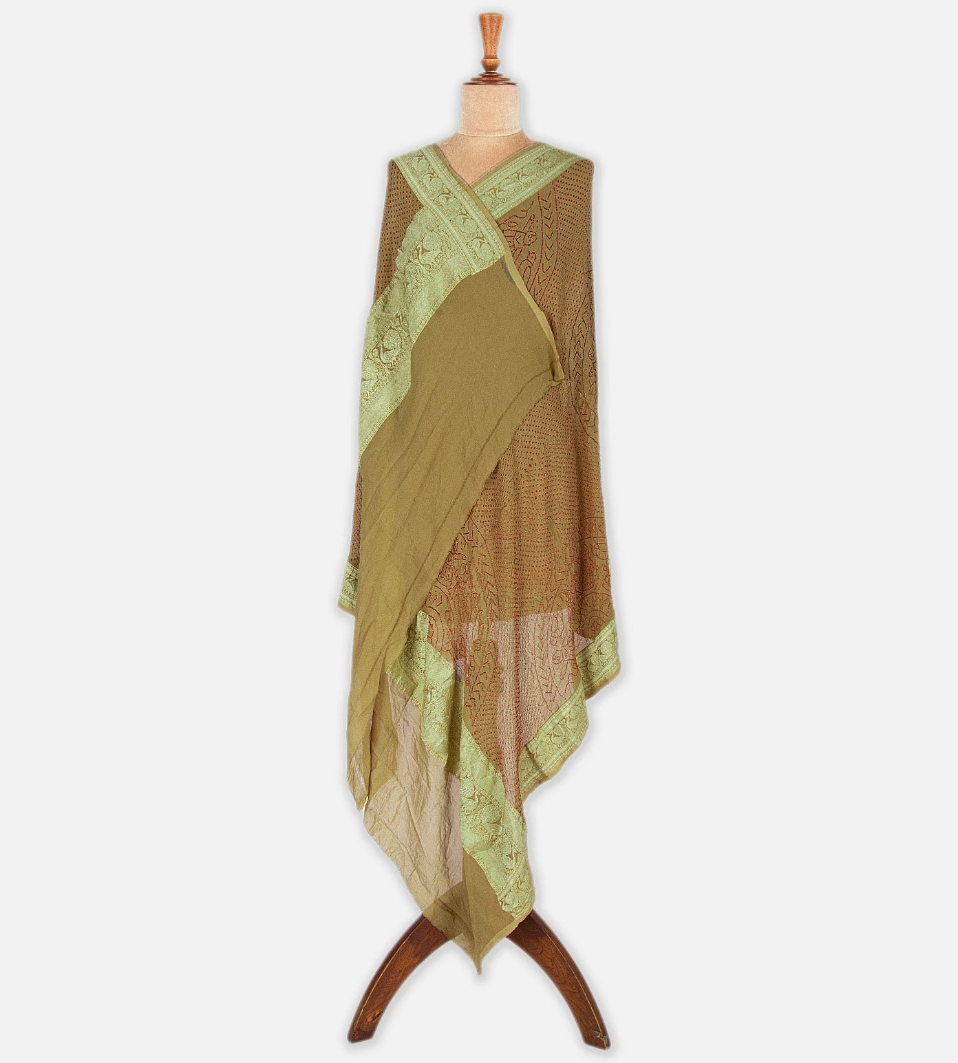 Beige Banarasi Georgette Dupatta
