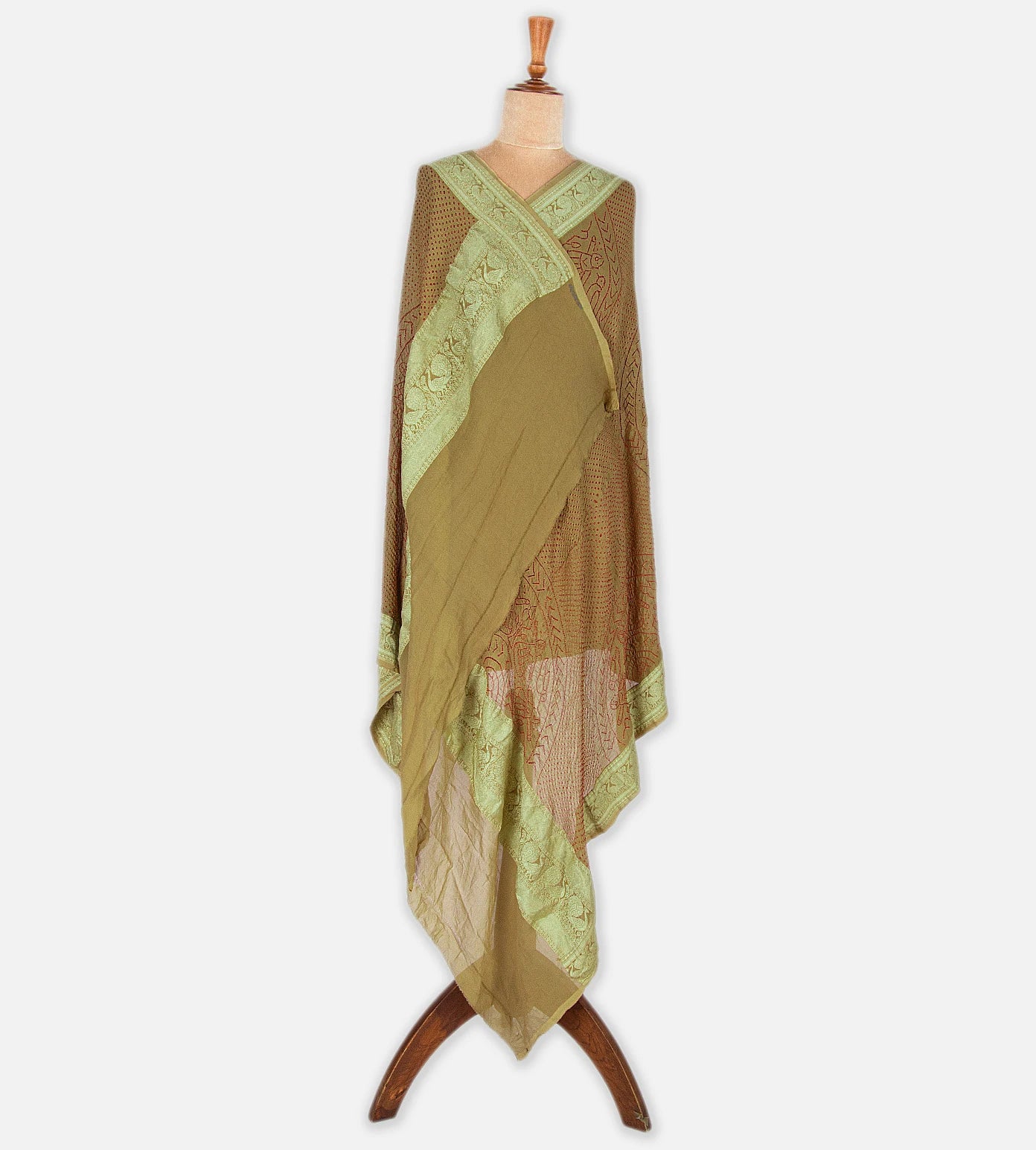 Beige Banarasi Georgette Dupatta
