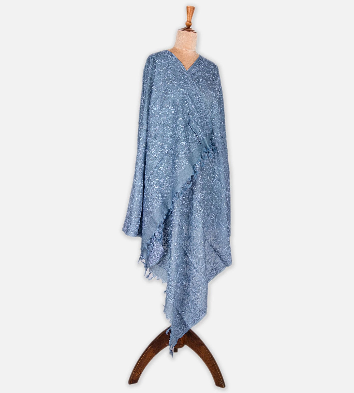 Blue Tussar Dupatta