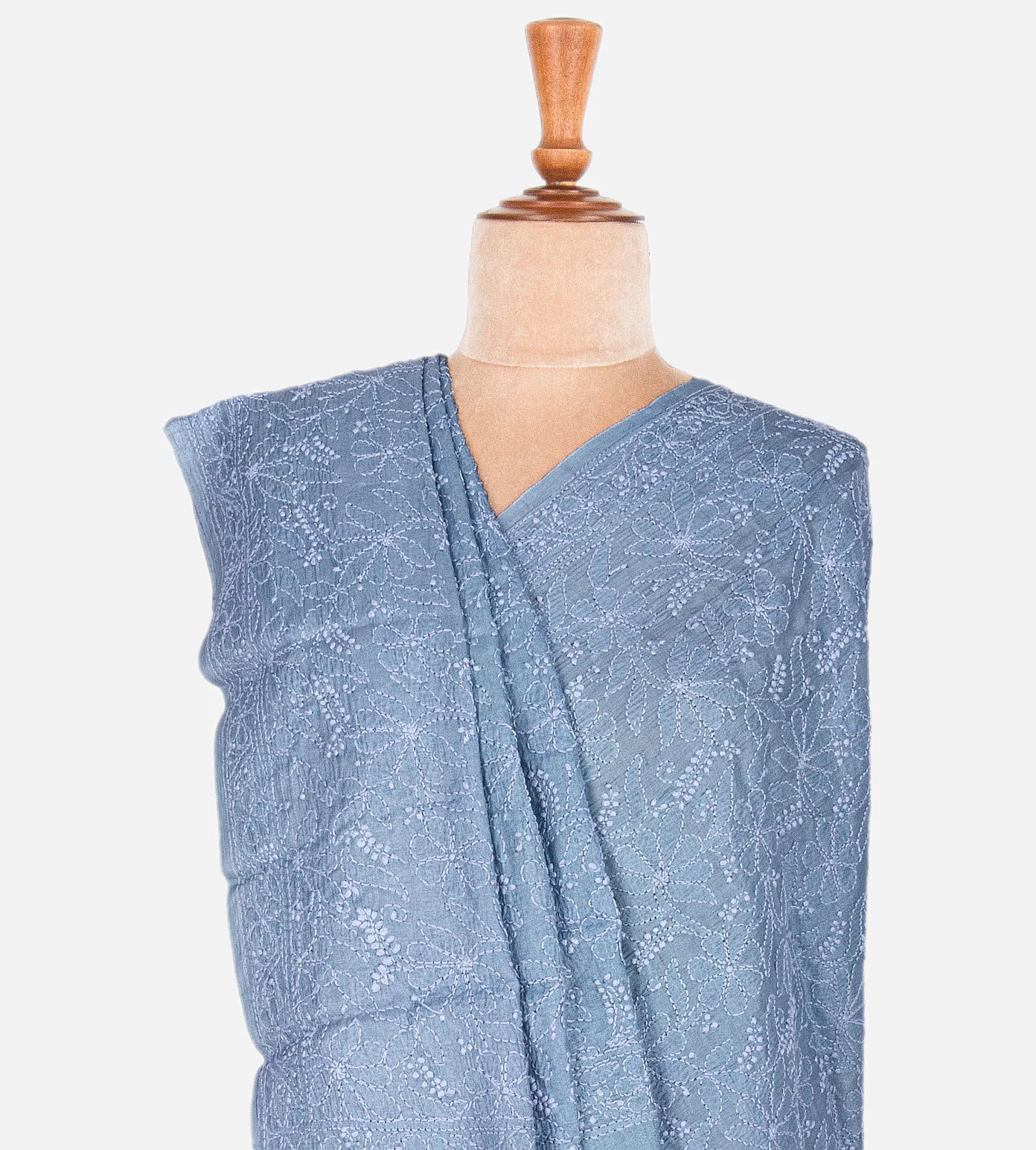 Blue Tussar Dupatta