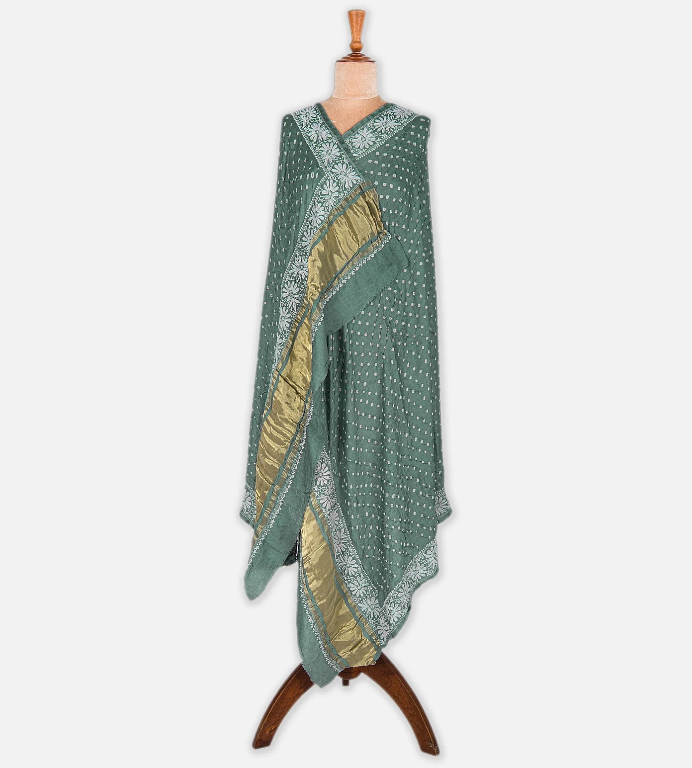Blue Gajji Silk Dupatta