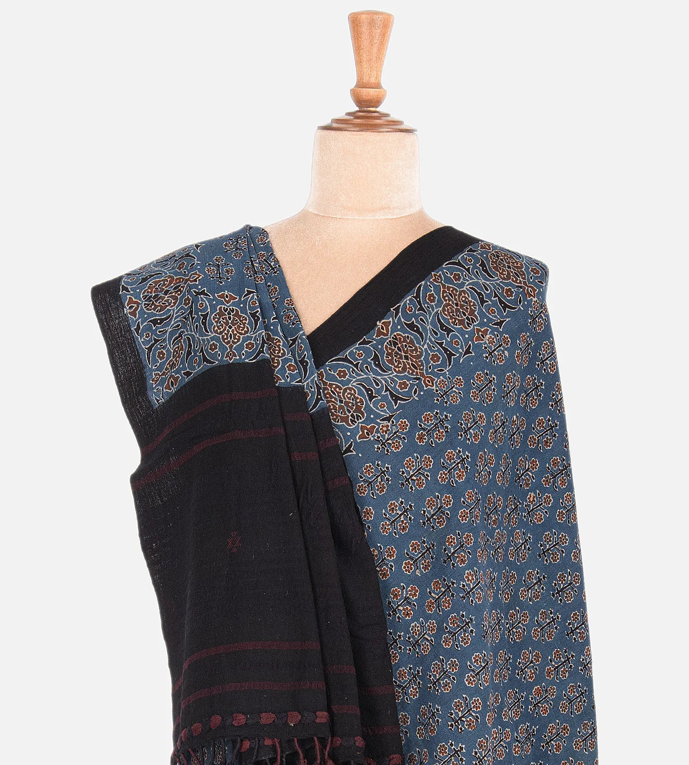 Blue Linen Cotton Dupatta