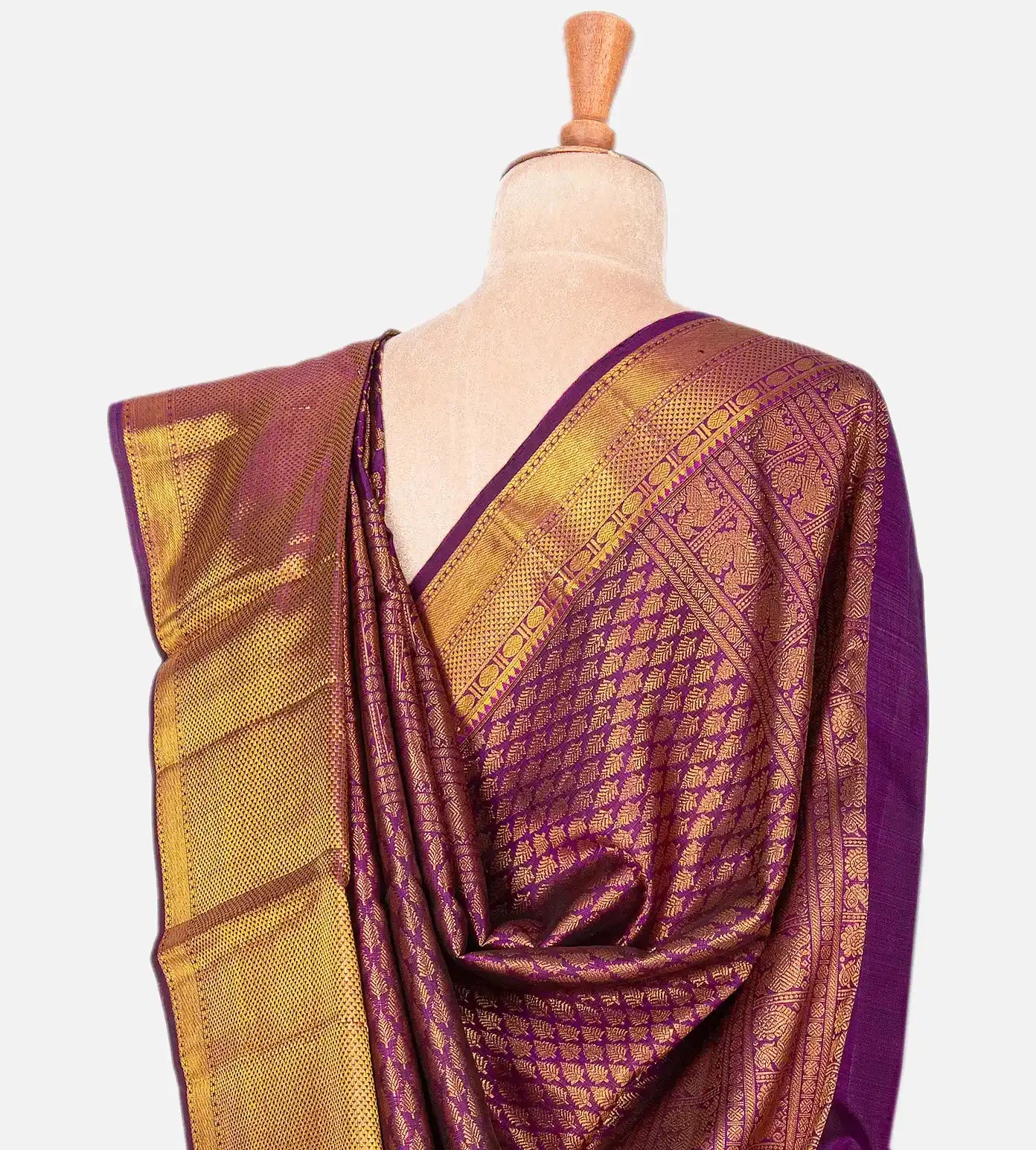 Purple Kanchipuram Silk Saree