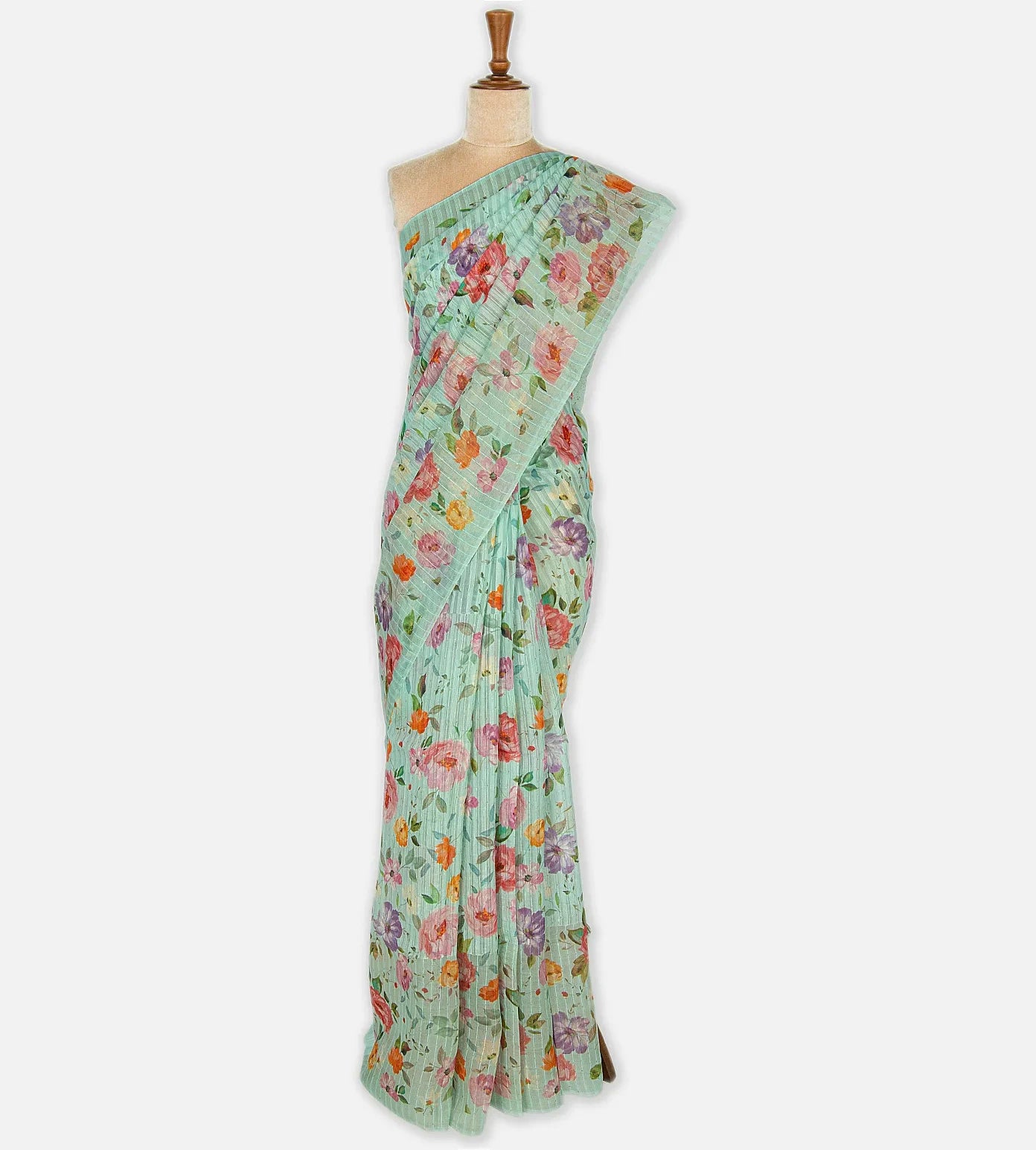 Blue Matka Bailou Saree