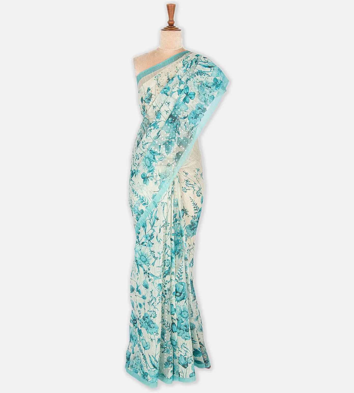 Off-White Matka Bailou Saree