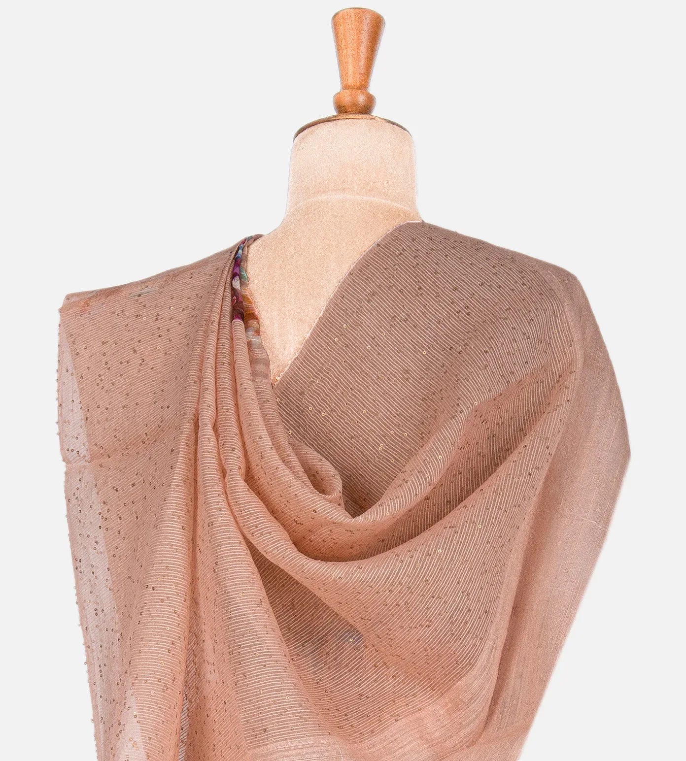 Light Peach Matka Bailou Saree