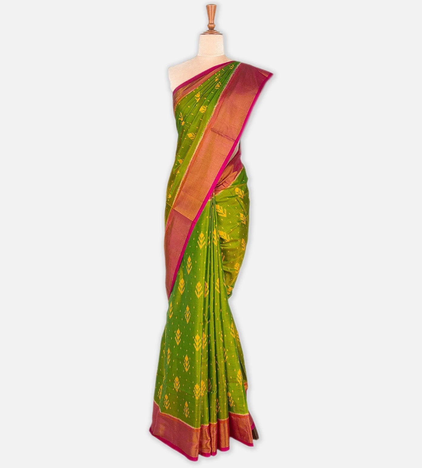 Light Green Patola Silk Saree