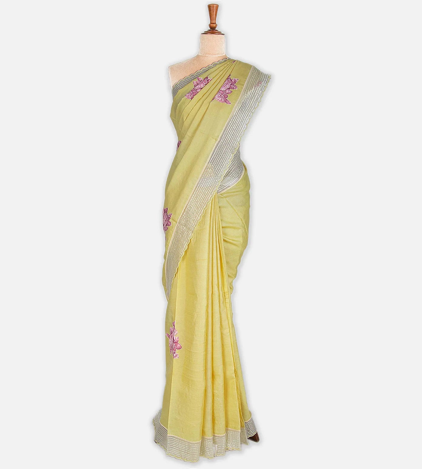 Yellow Tussar Saree