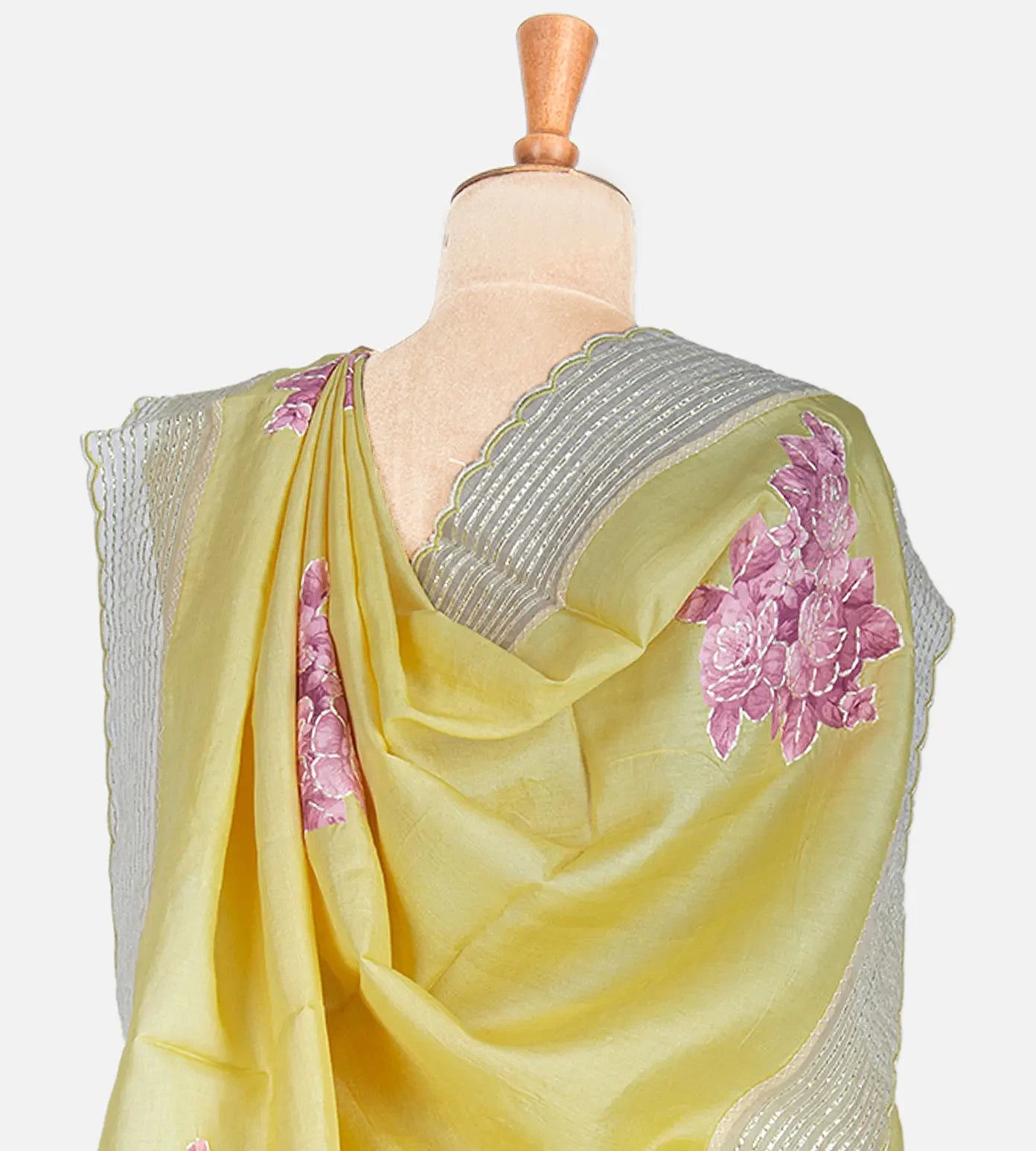 Yellow Tussar Saree