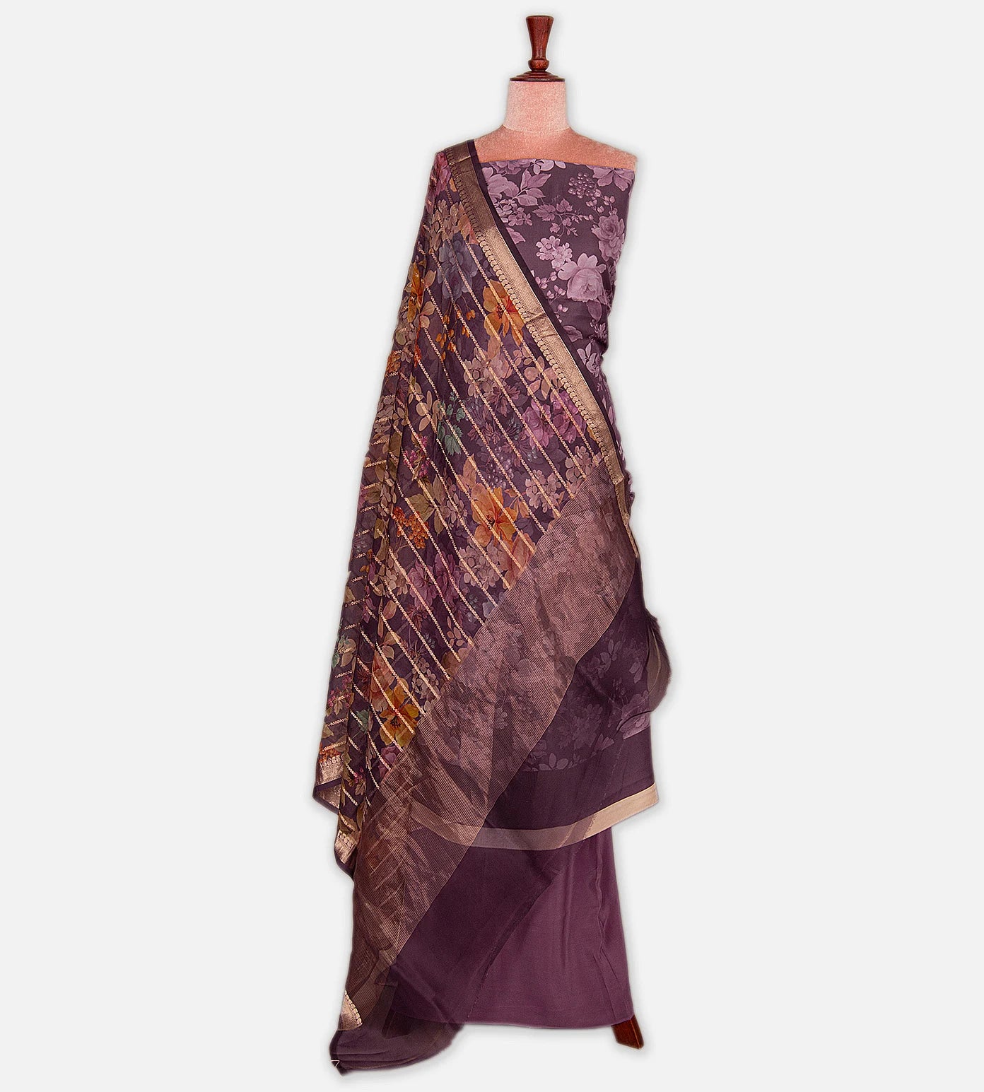 Purple Crepe Salwar