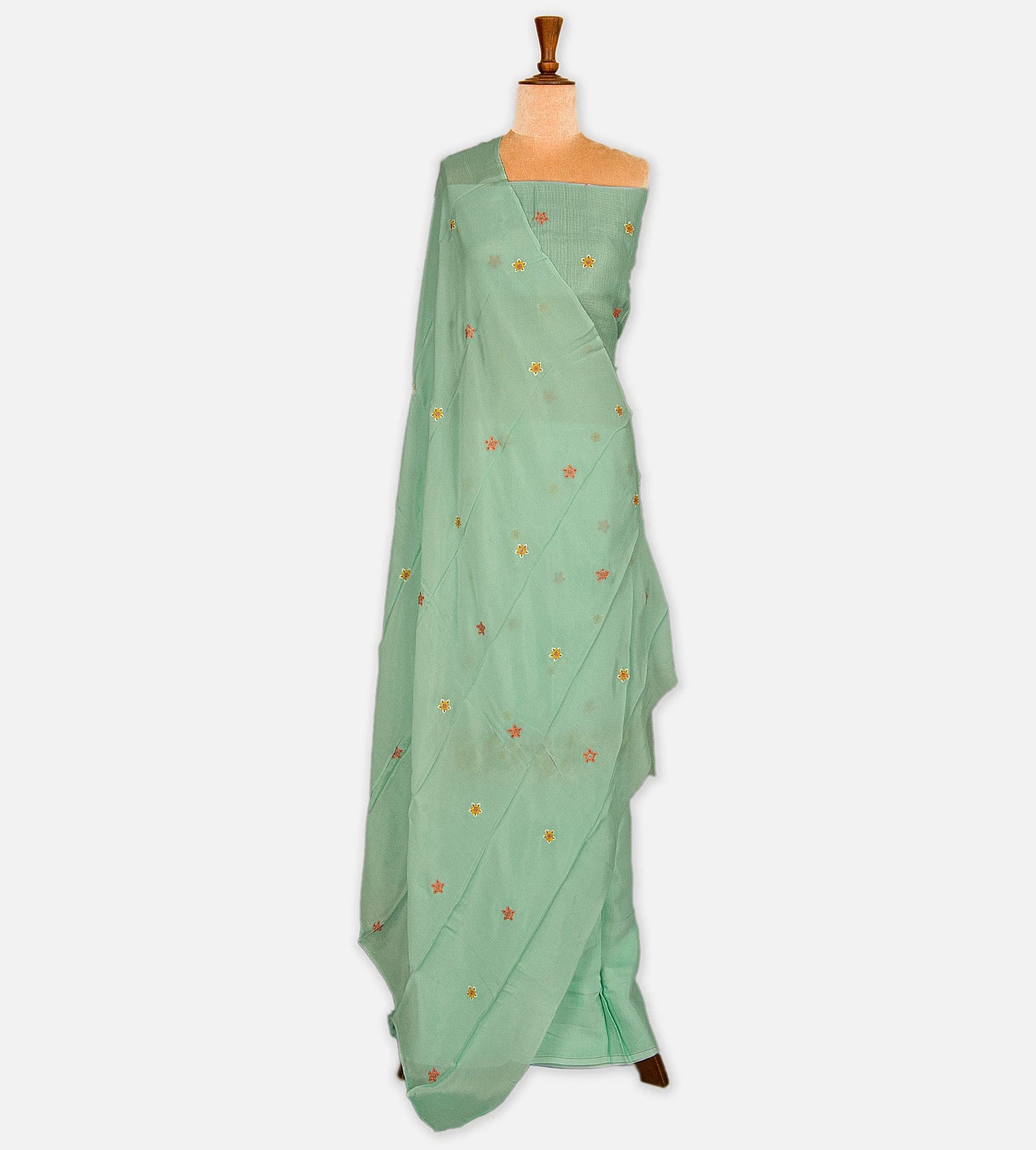 Sea Green Silk Kota Salwar
