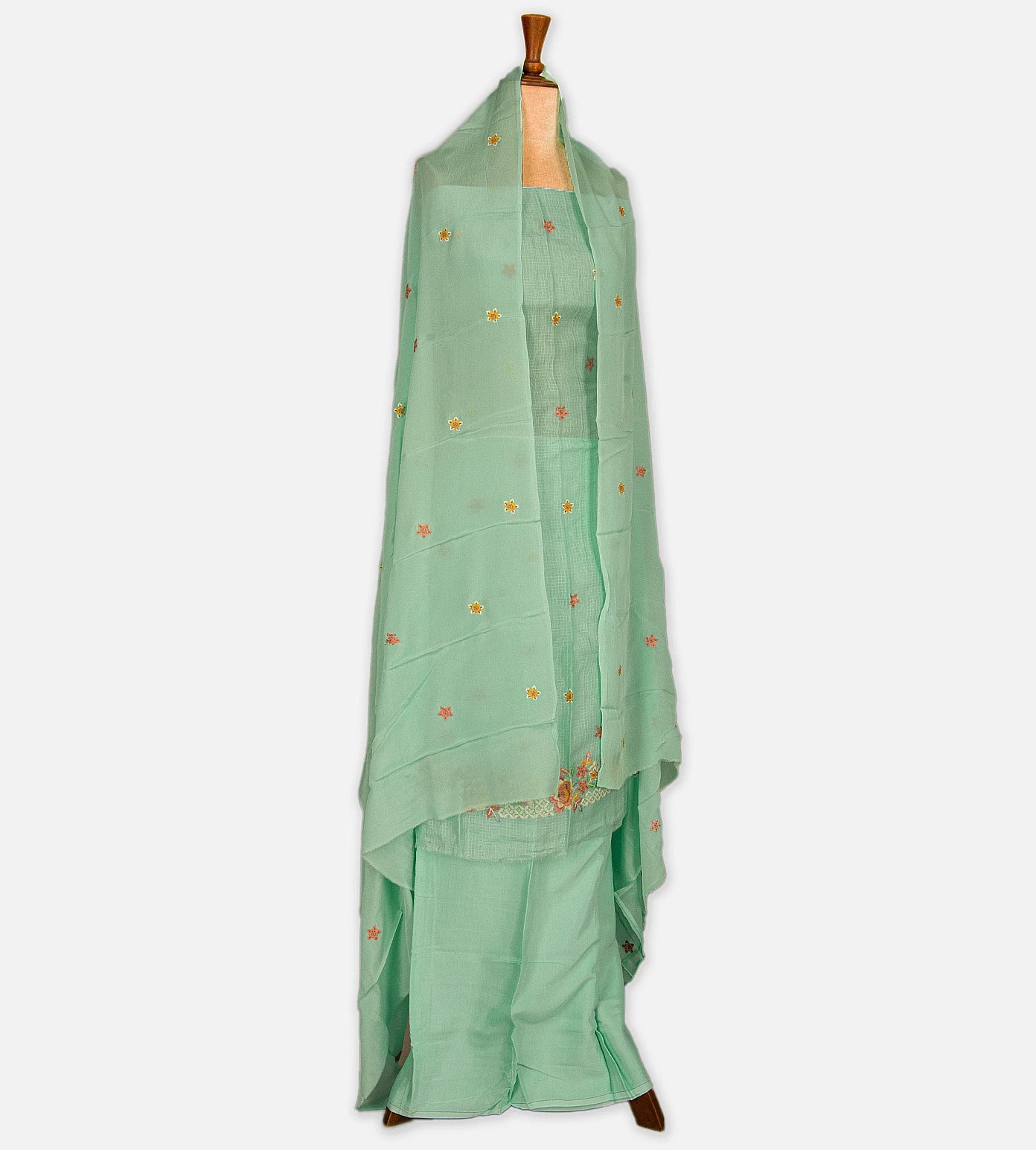 Sea Green Silk Kota Salwar
