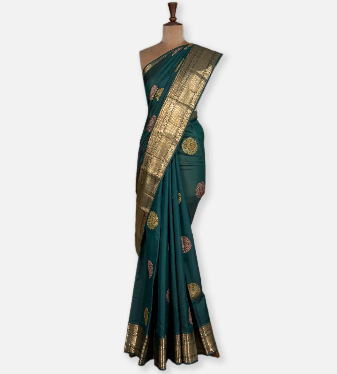 Emerald Green Kanchipuram Silk Saree