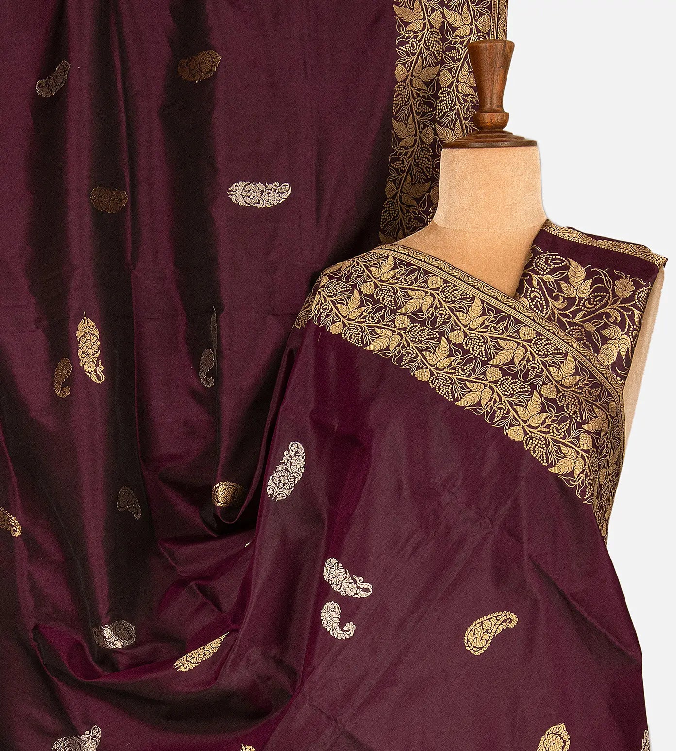 Purple Banarasi Silk Saree