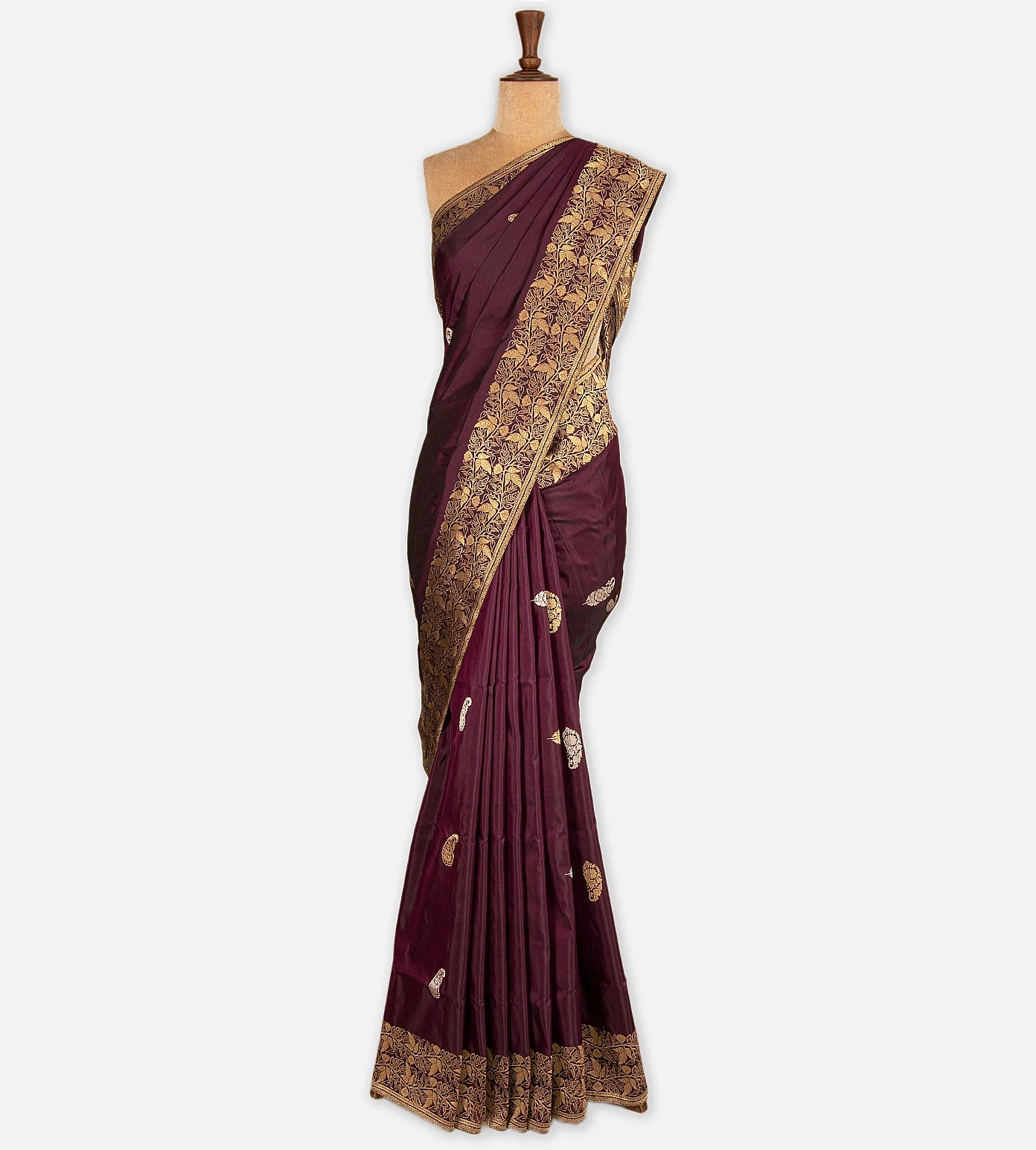 Purple Banarasi Silk Saree