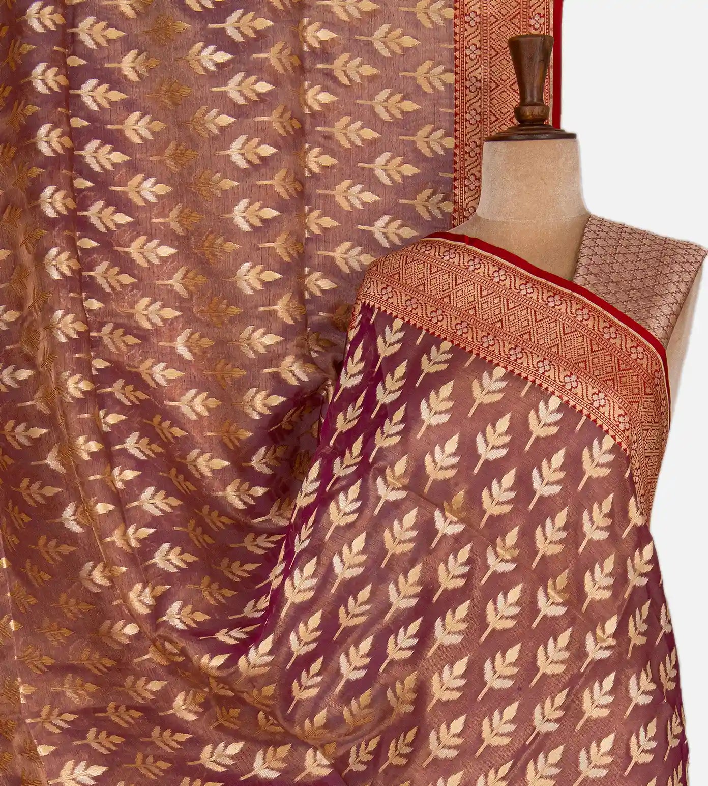 Purple Kora Silk Saree