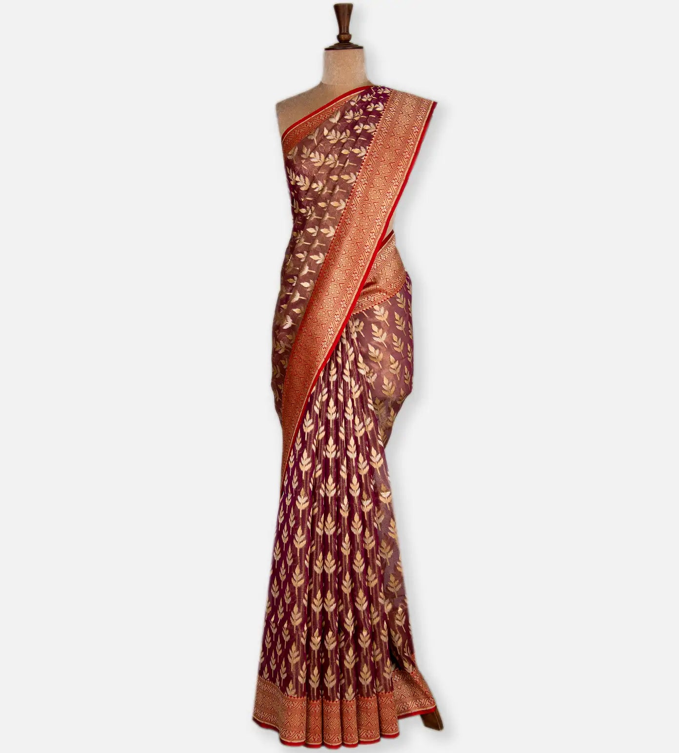 Purple Kora Silk Saree