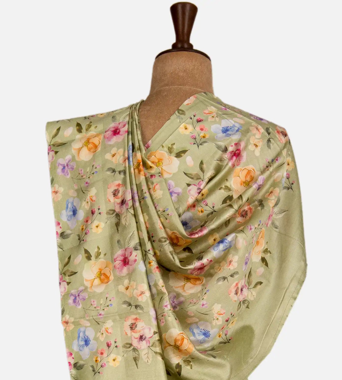 Pastel Green Chaniya Silk Saree