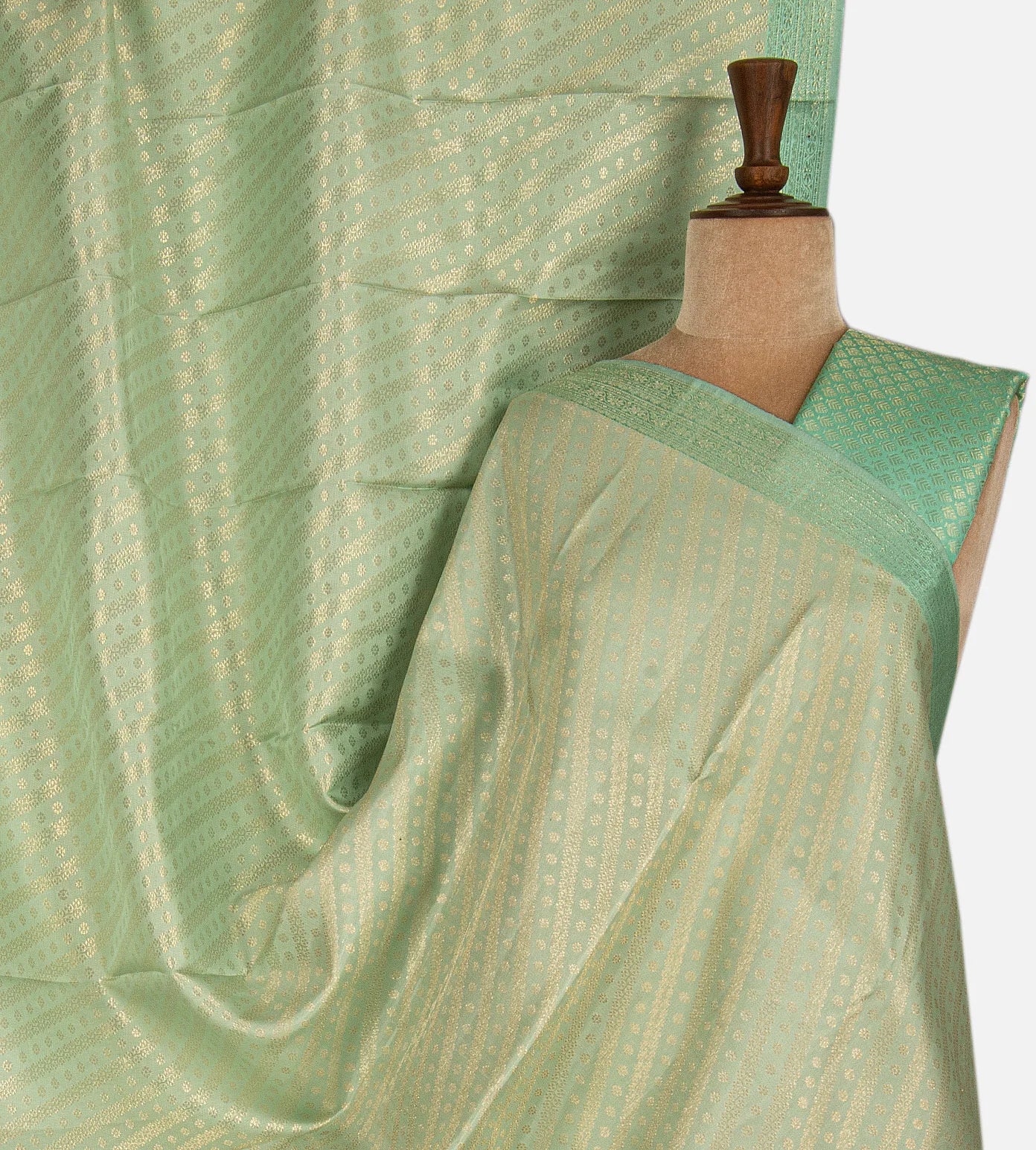 Pistachio Green Kanchipuram Silk Saree