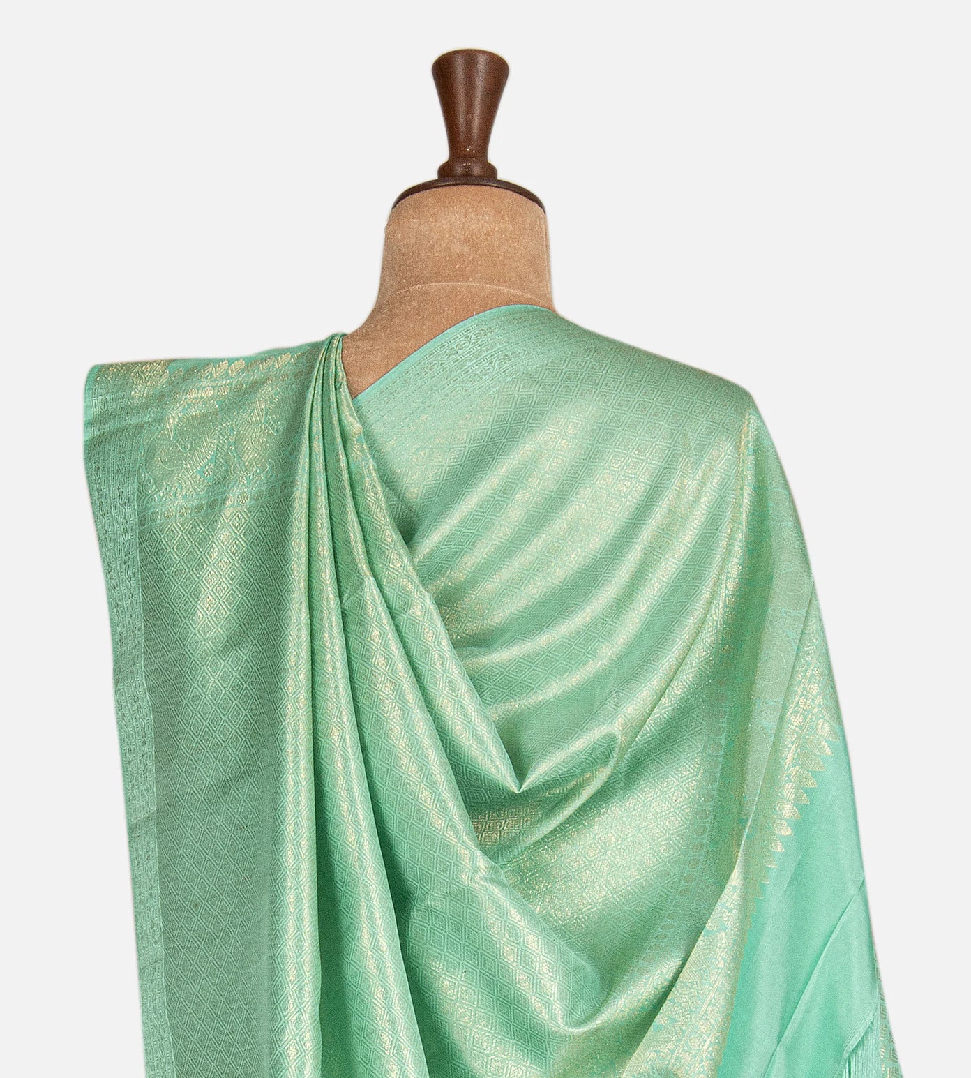 Pistachio Green Kanchipuram Silk Saree