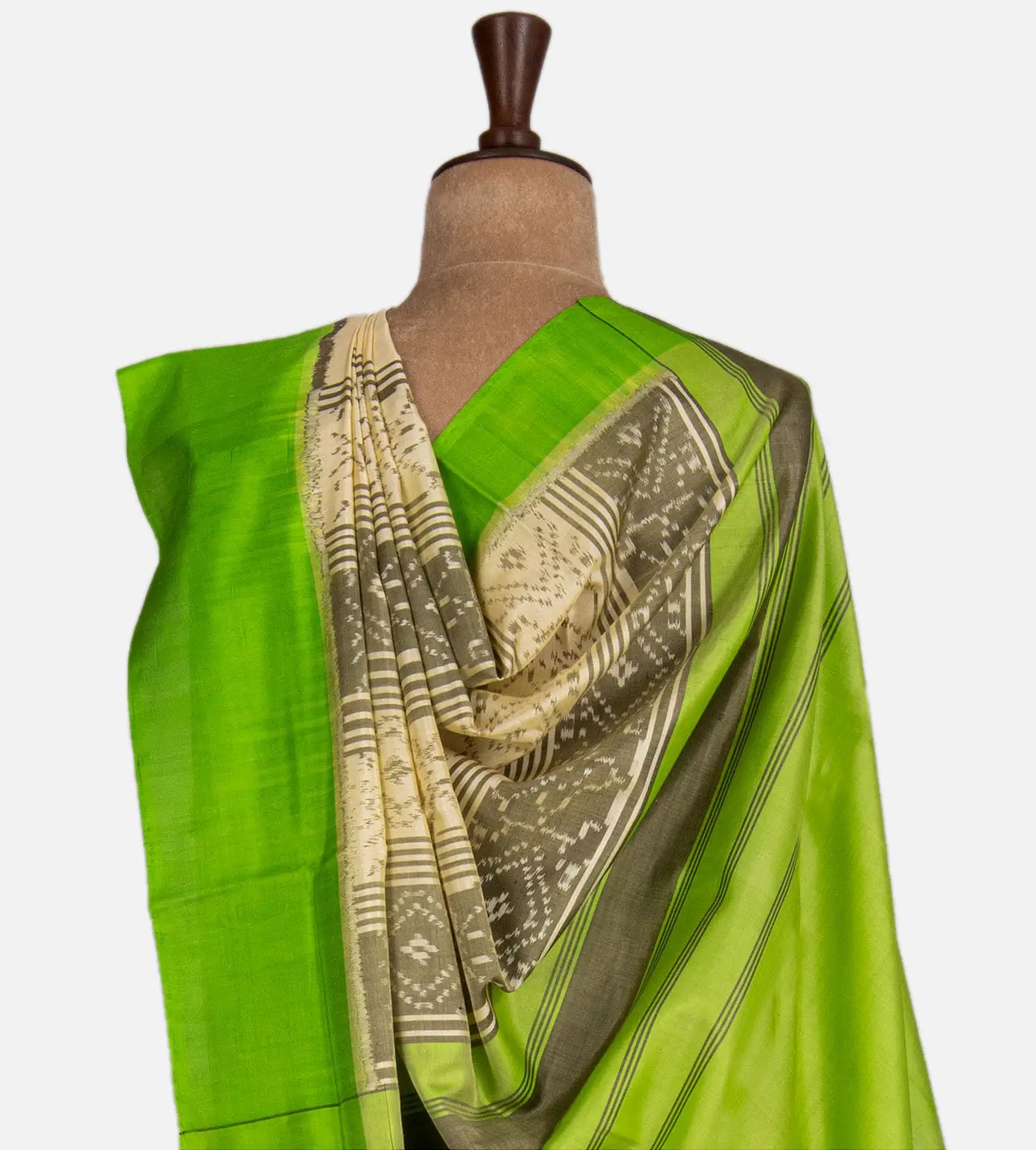 Creme Patola Silk Saree