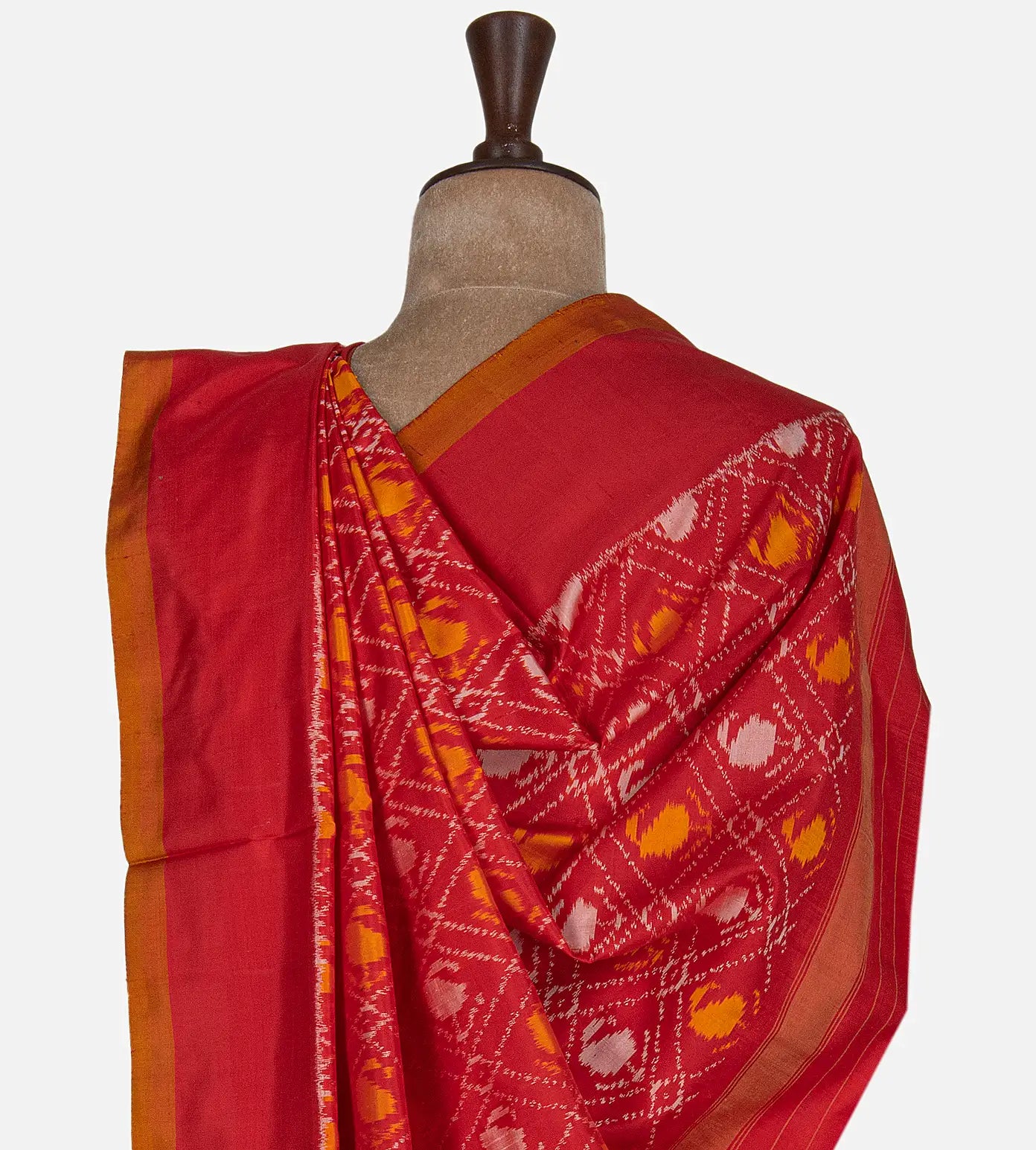 Pink Ikkat Silk Saree