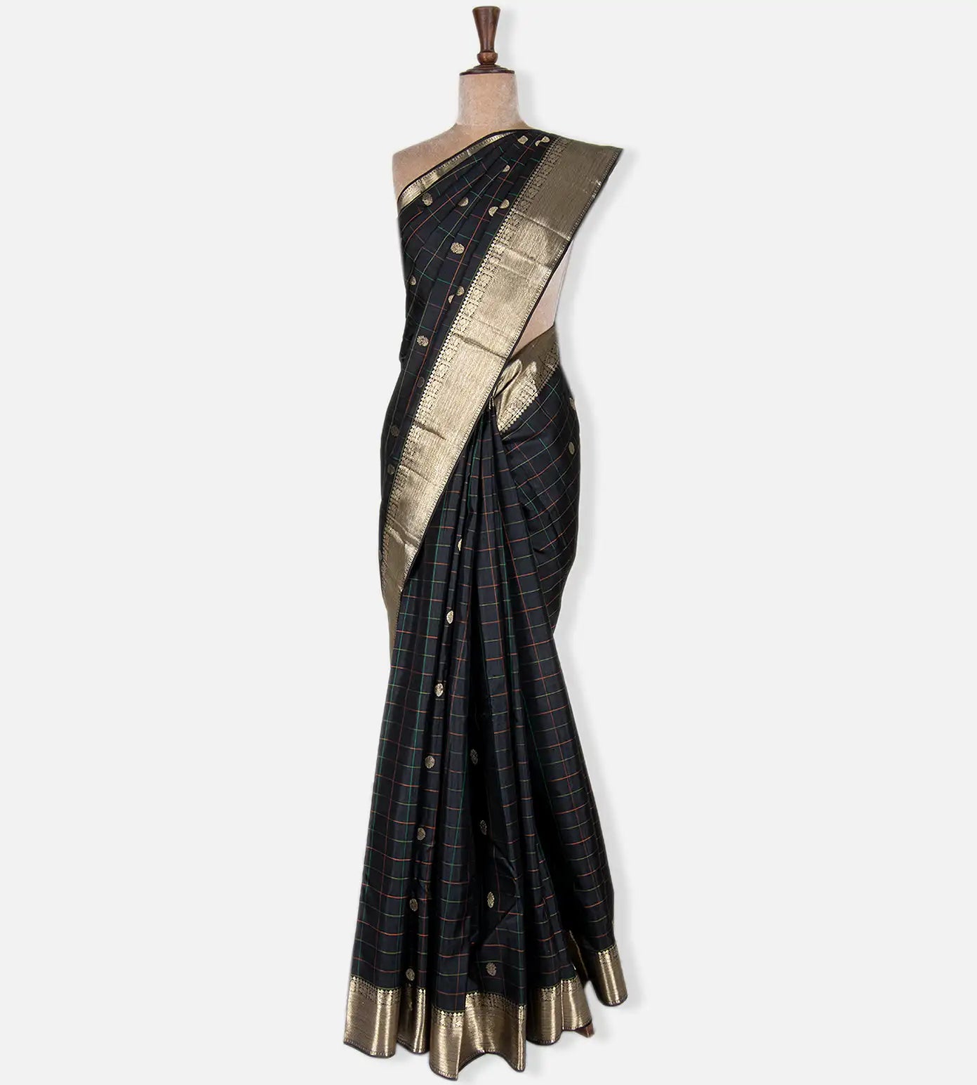Black Kanchipuram Silk Saree