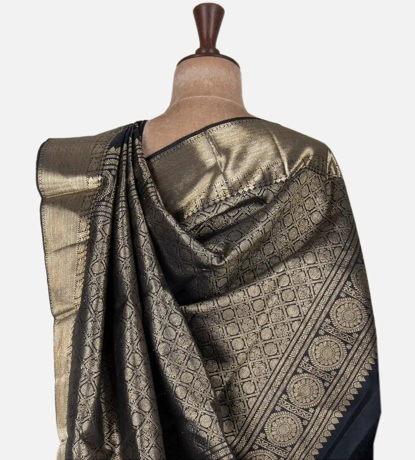 Black Kanchipuram Silk Saree