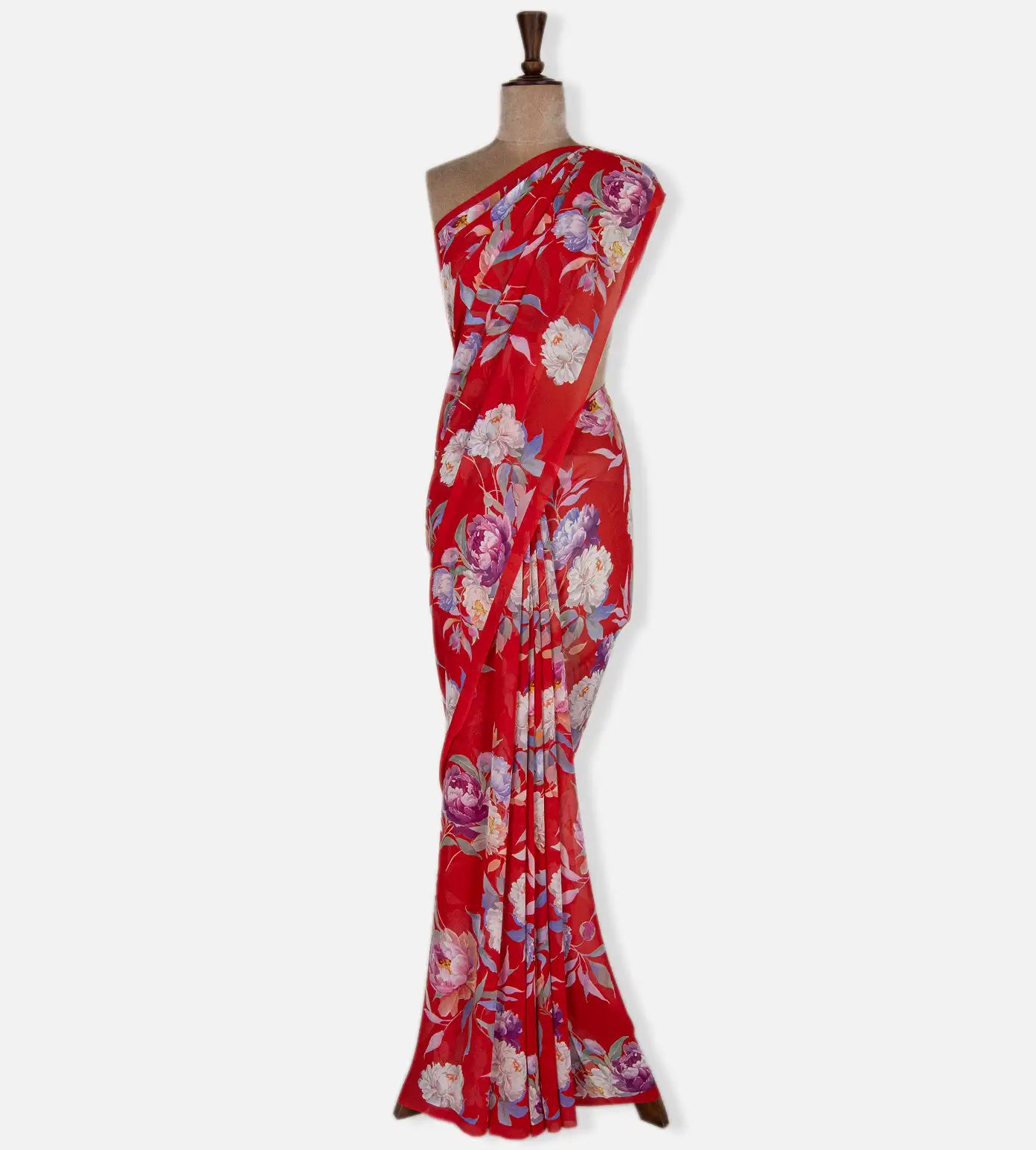Red Georgette Saree