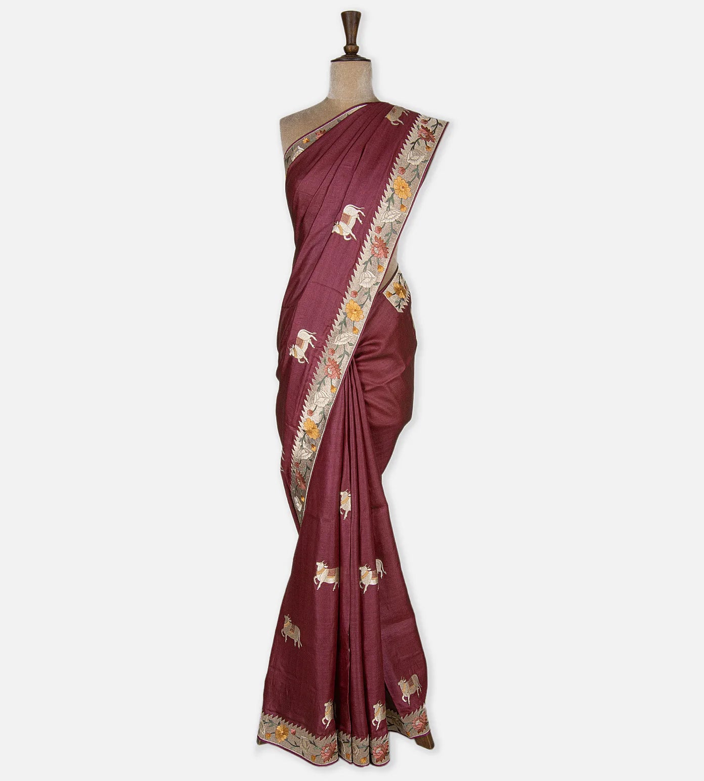 Pink Tussar Saree