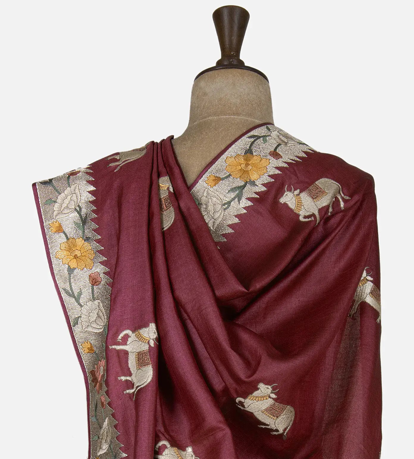 Pink Tussar Saree