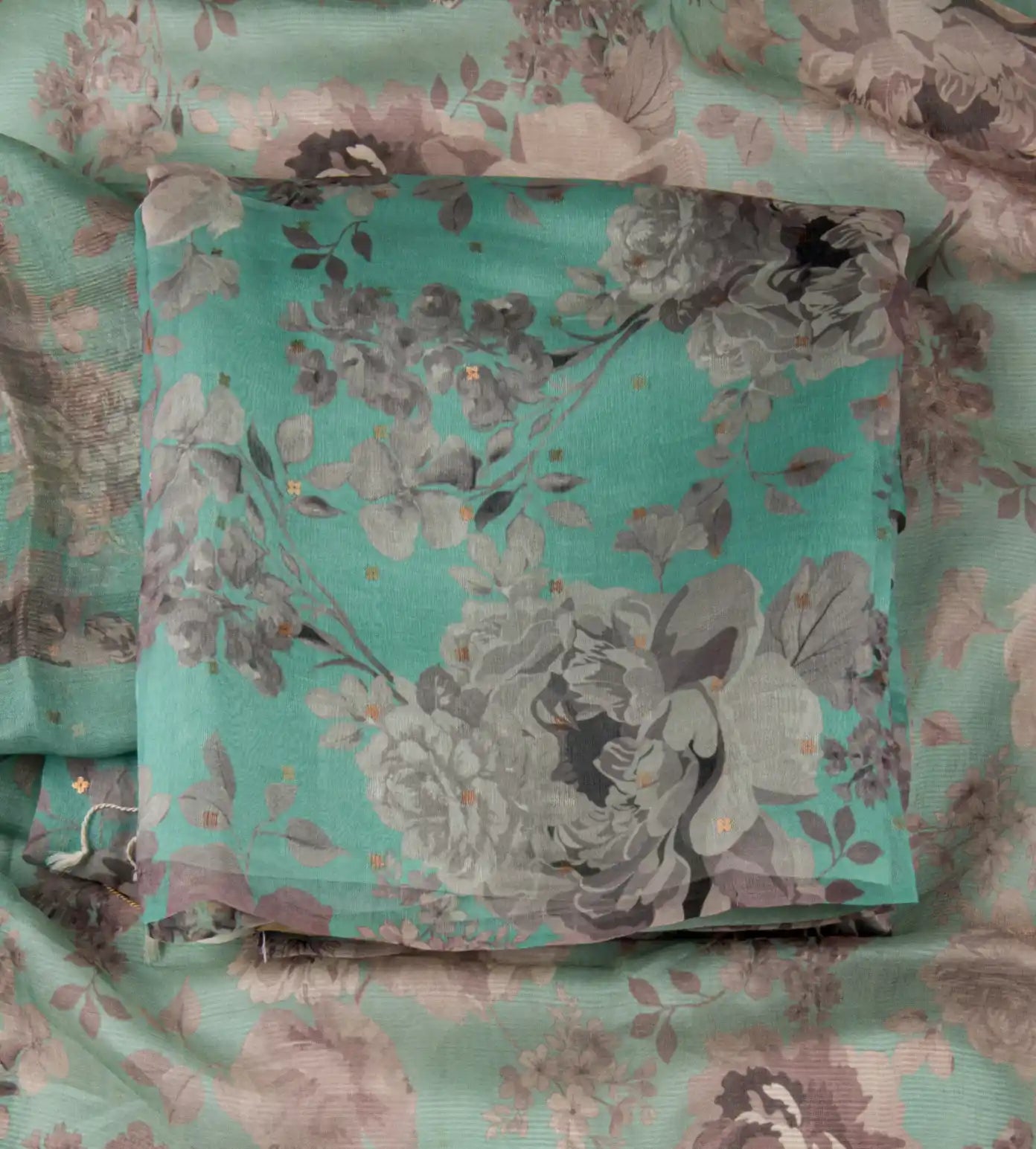 Sea Blue Organza Salwar