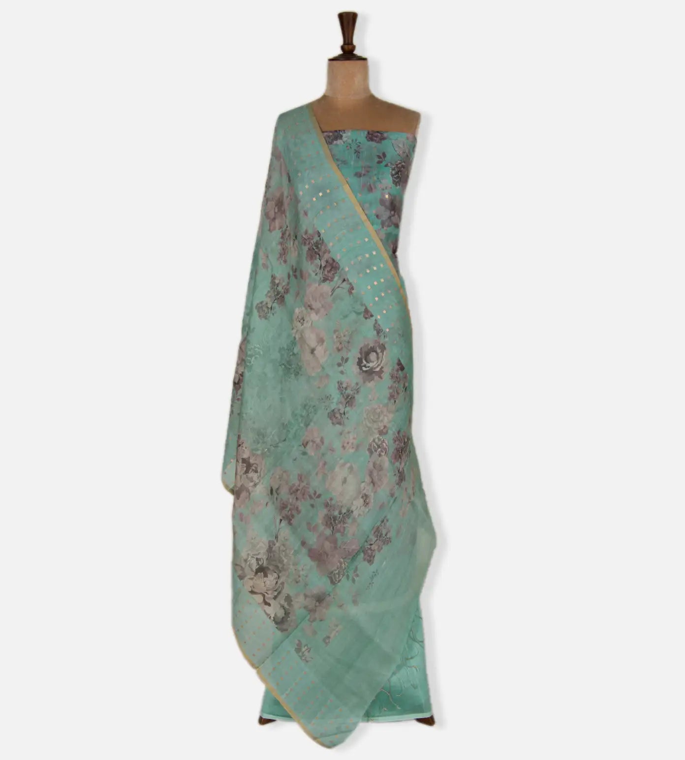 Sea Blue Organza Salwar