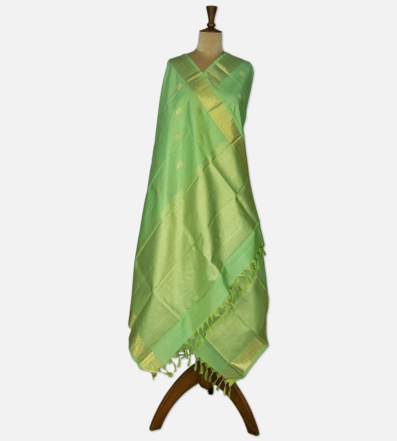 Green Kanchipuram Silk Dupatta