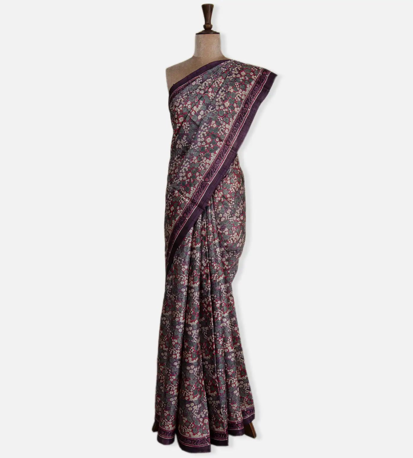 Multicolour Tussar Saree