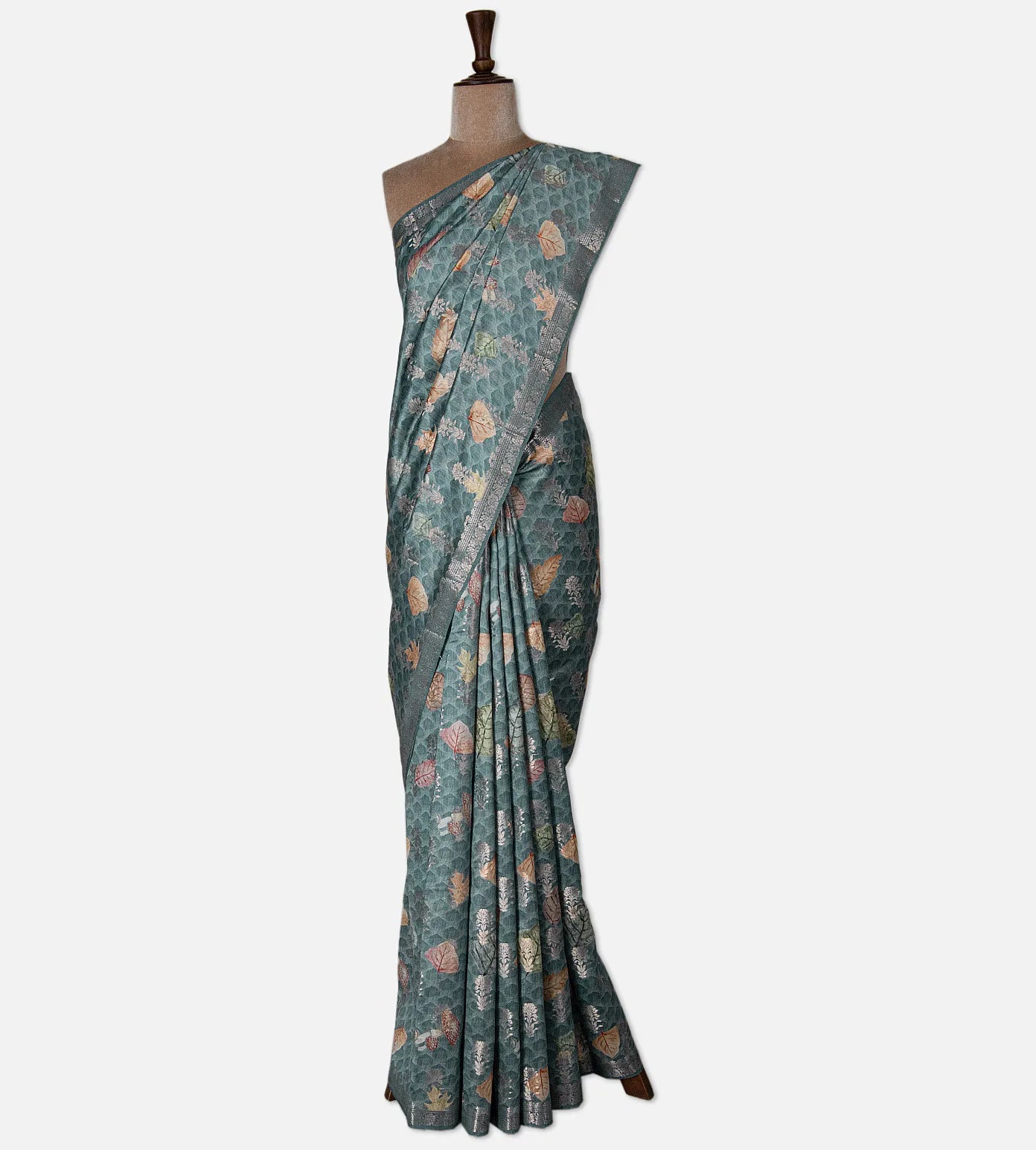 Blue Chaniya Silk Saree