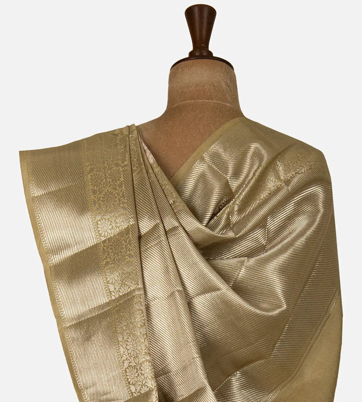 Beige Chaniya Silk Saree