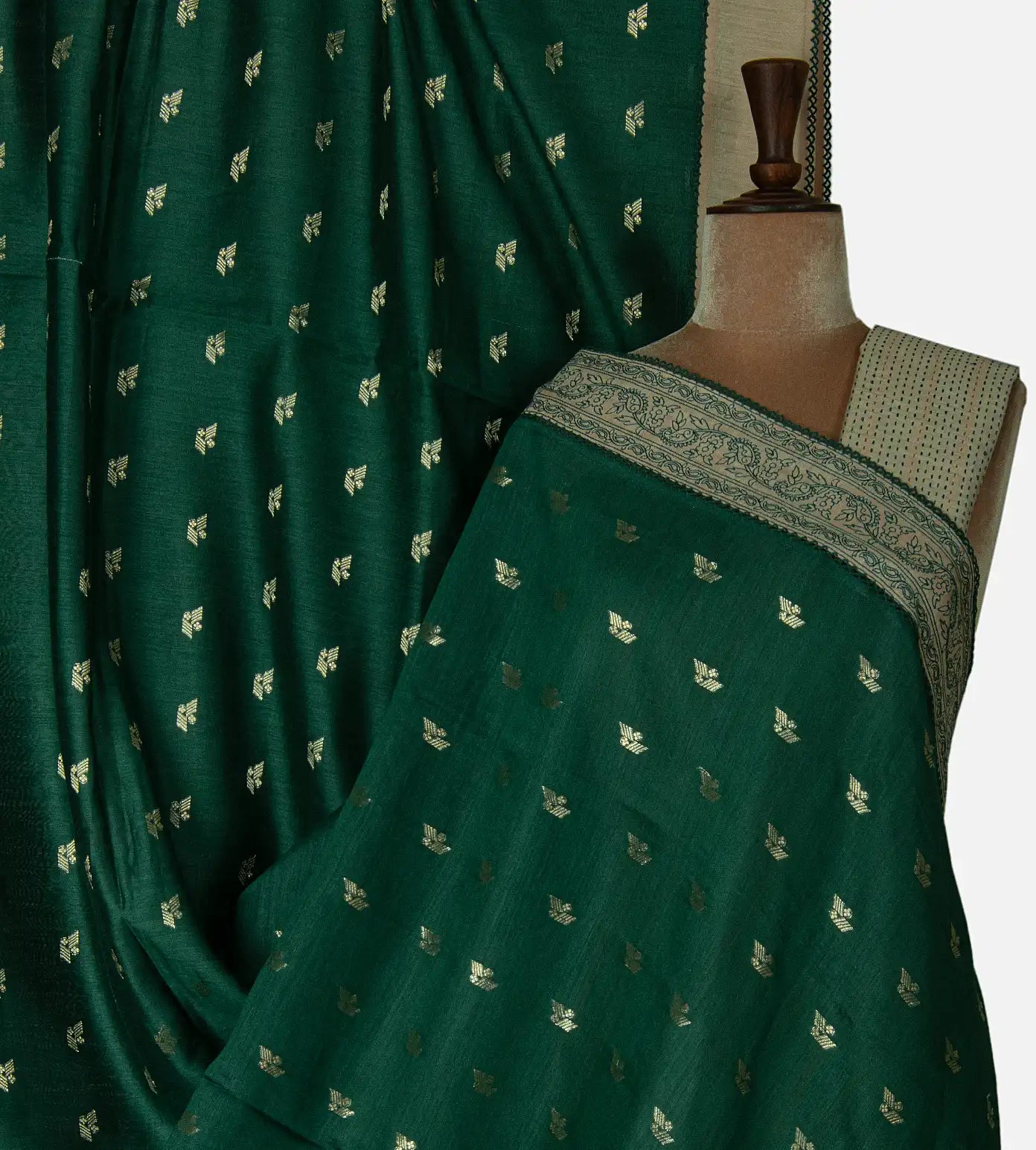 Green Tussar Saree