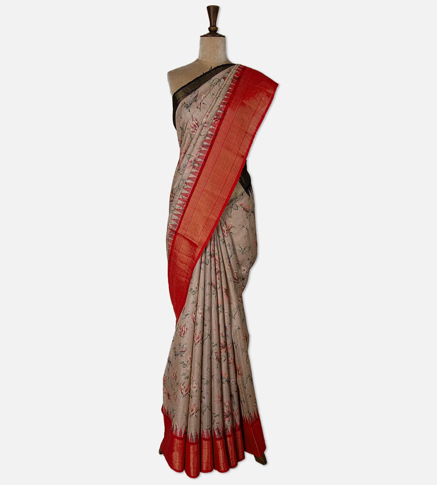 Rose Gold Tussar Saree