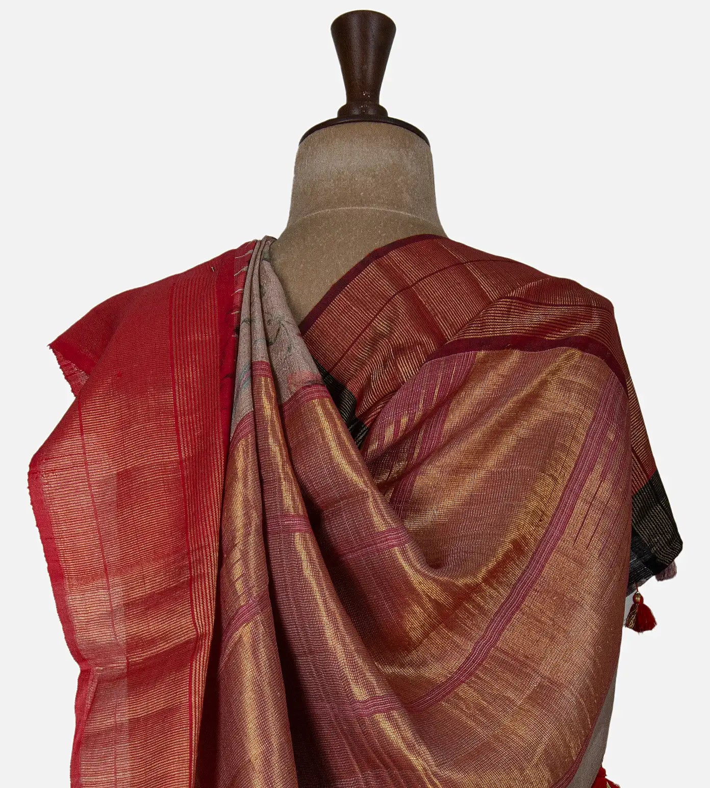 Rose Gold Tussar Saree