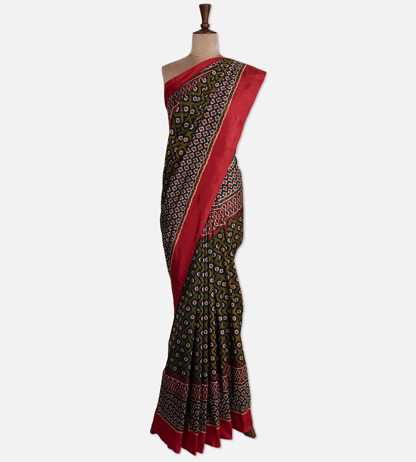 Black Ikkat Silk Saree