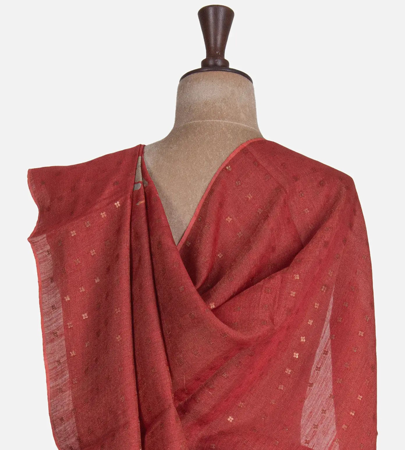 Red Tissue Tussar Saree