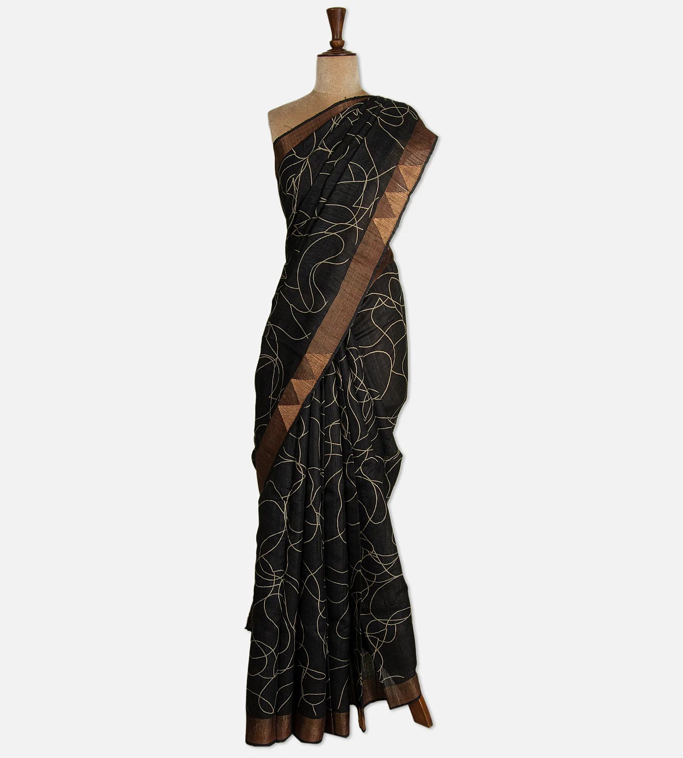 Black Tussar Saree