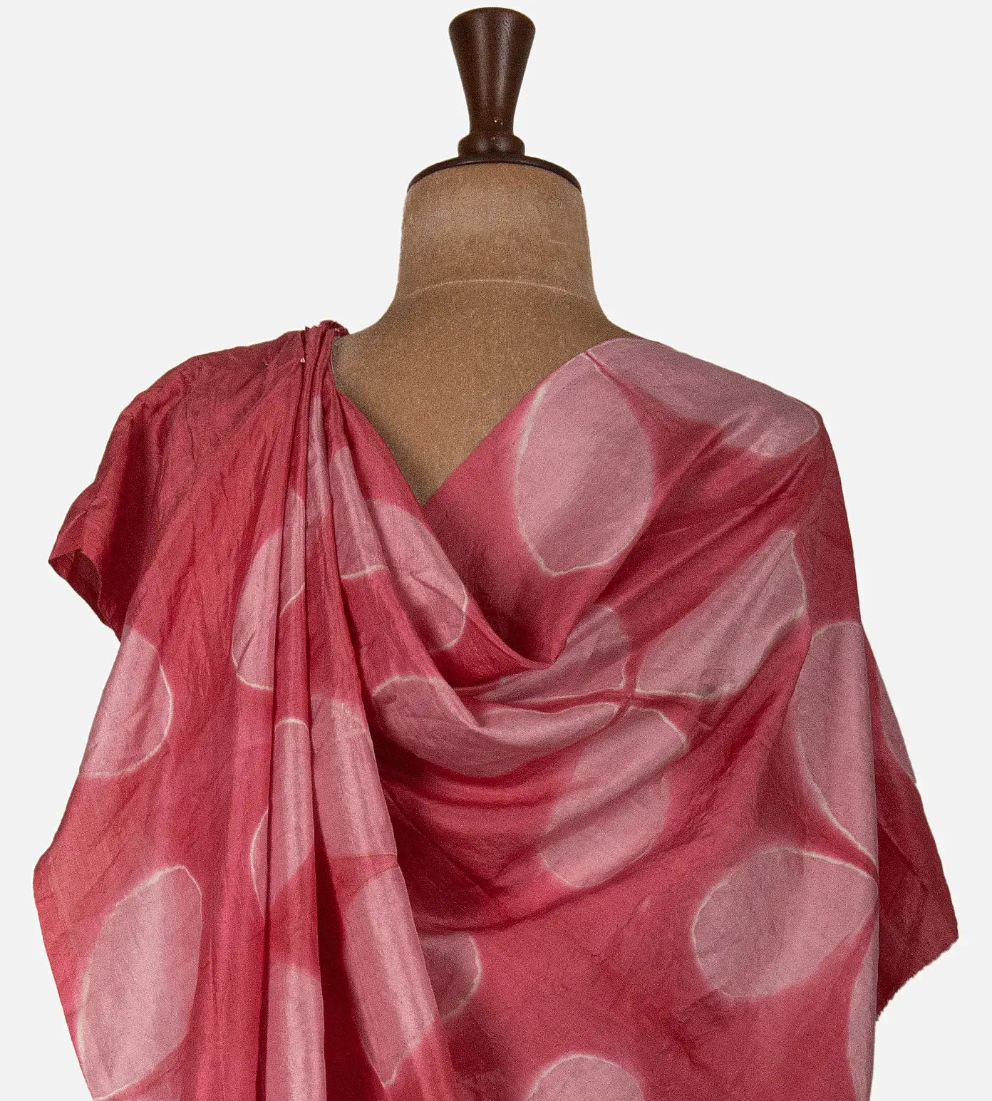 Pink Tussar Bandhani Saree