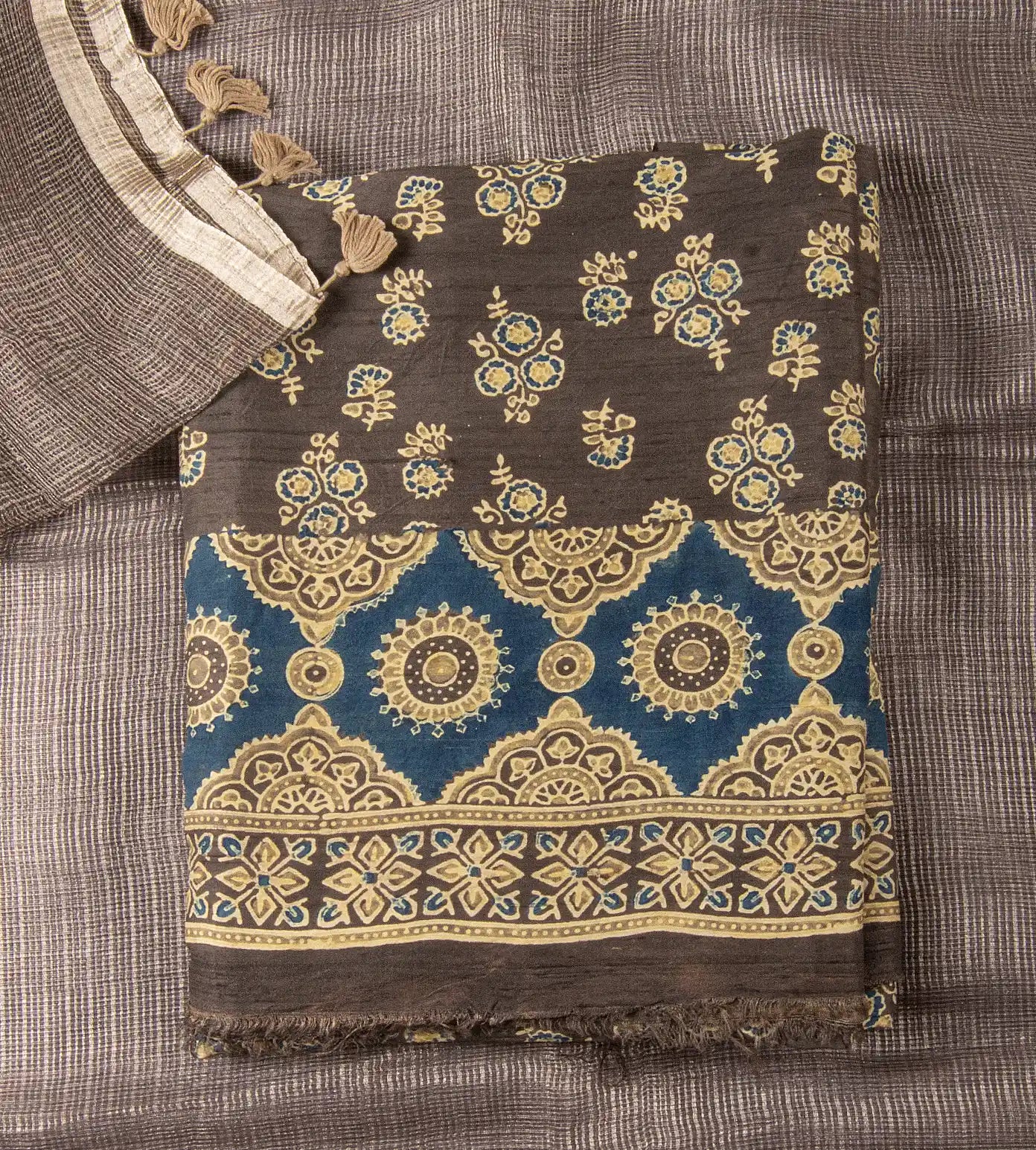 Brown Tussar Georgette Salwar