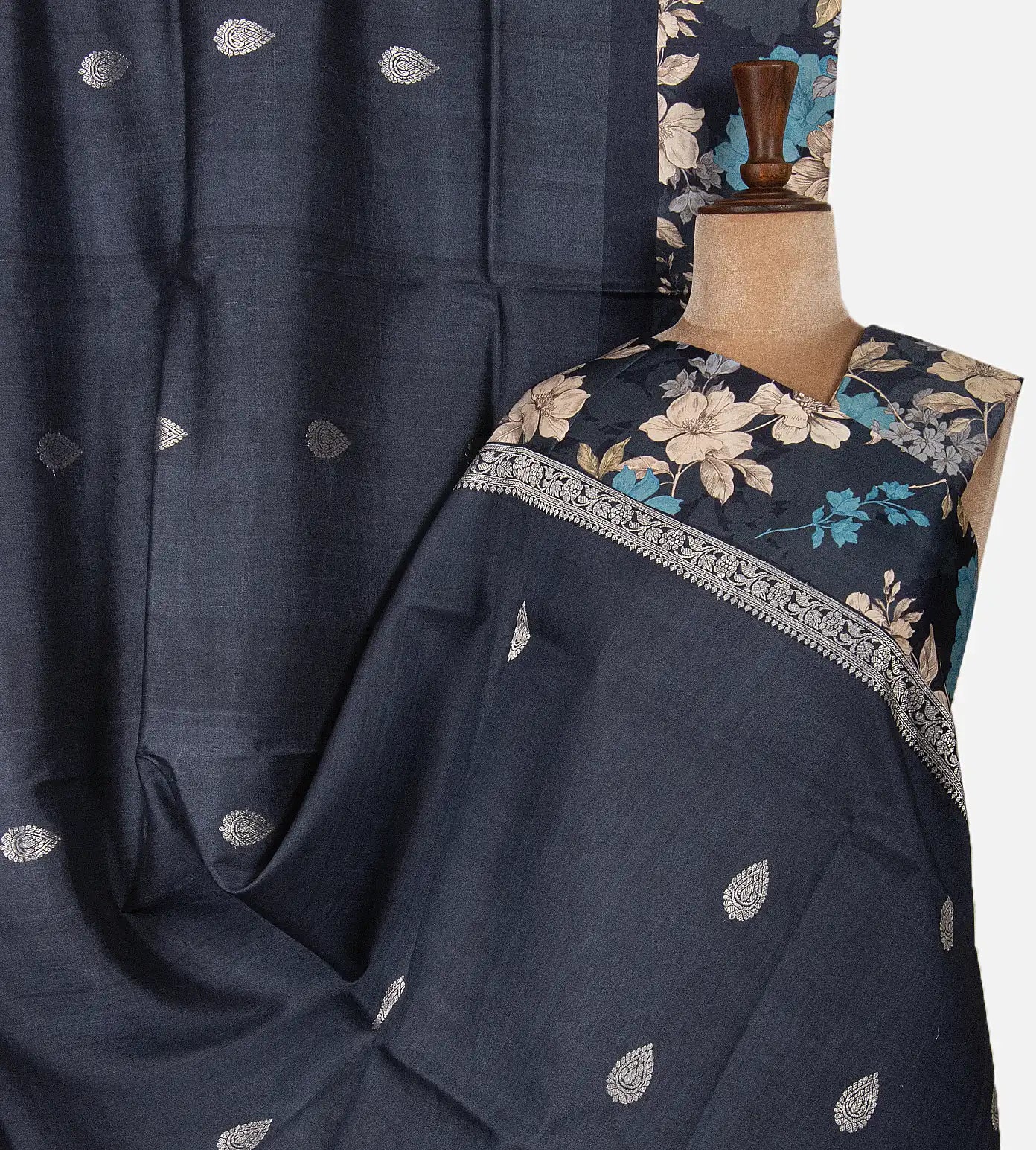 Blue Kattan Silk Saree