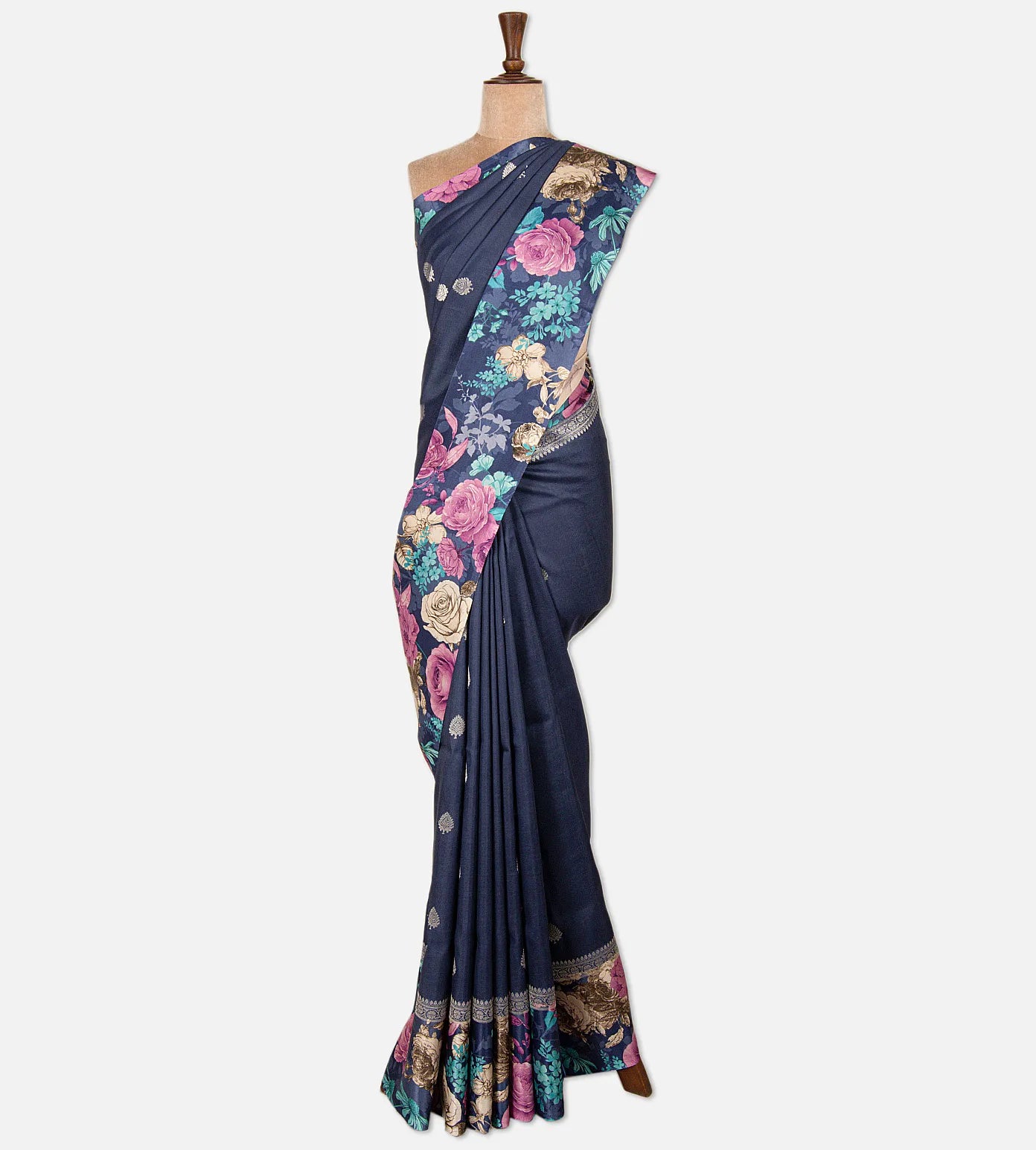 Blue Kattan Silk Saree