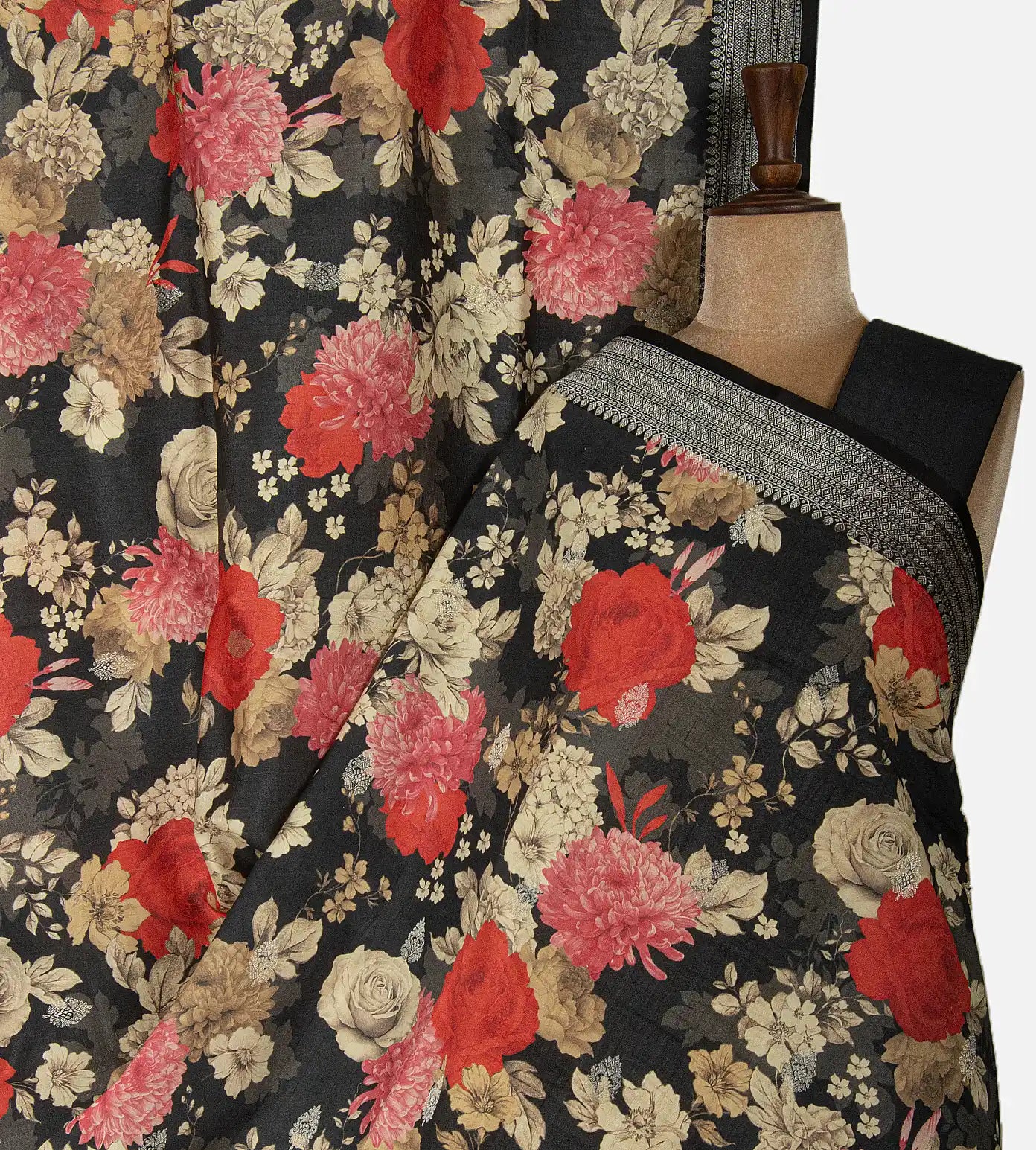 Black Kattan Silk Saree