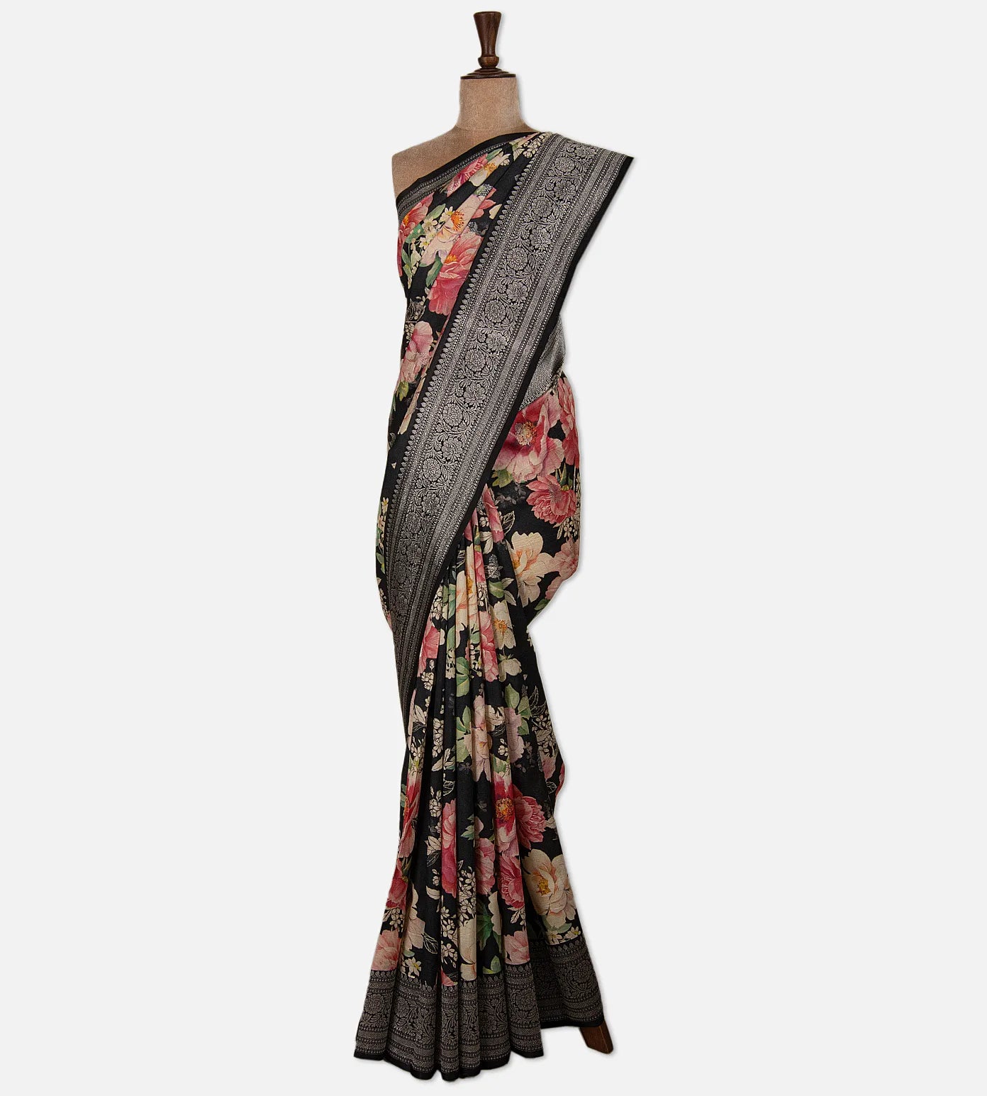 Black Kattan Silk Saree