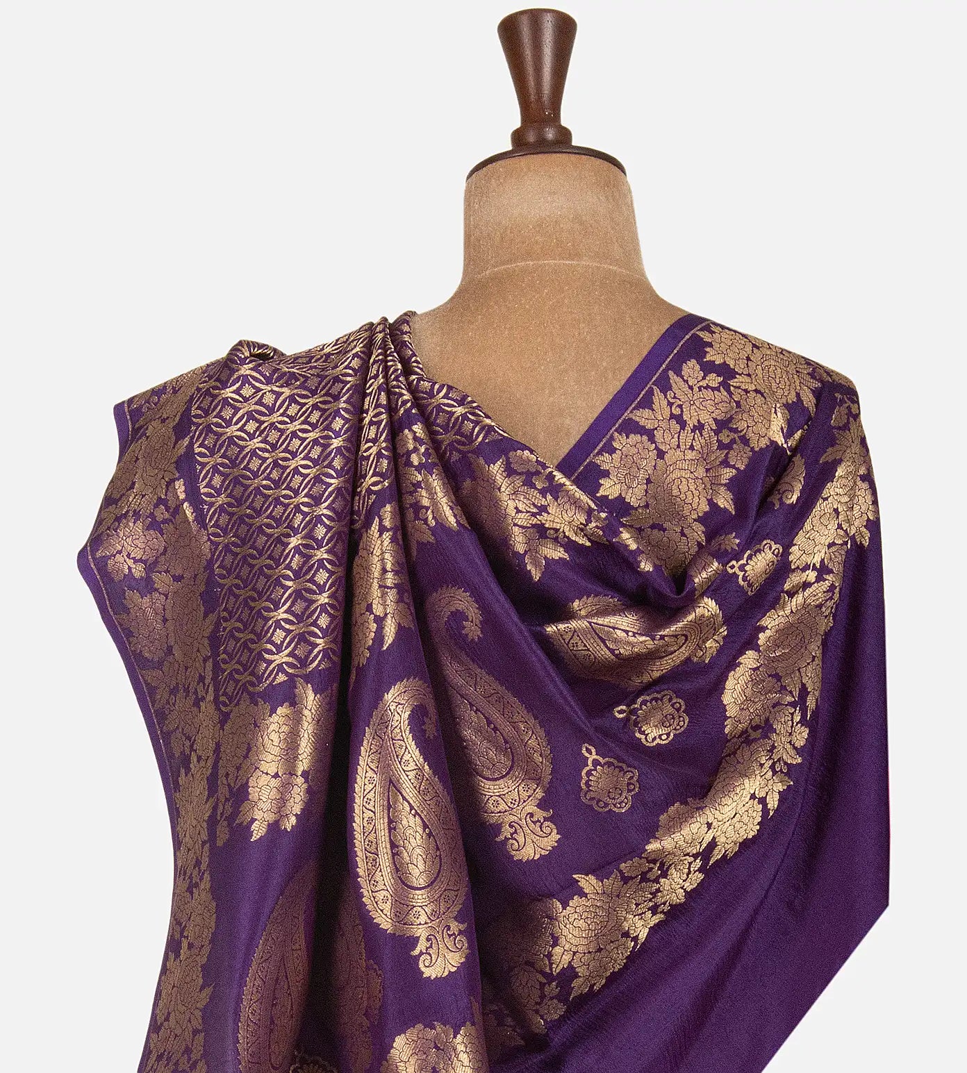 Purple Banarasi Silk Saree